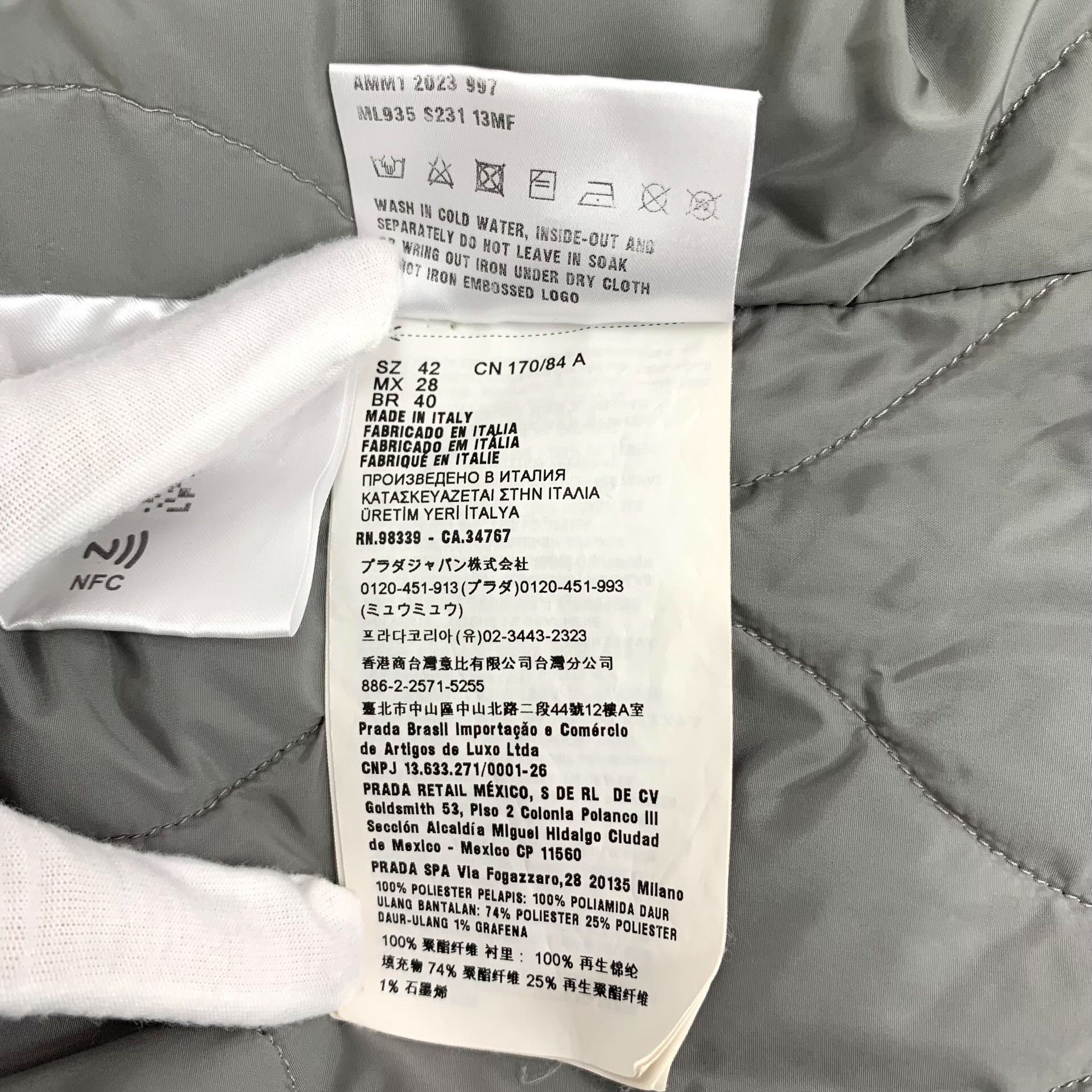 Miu Miu Miu Miu Retro Gray Jacket 23 Women Size XS / US 0-2 / IT 36-38 - 8 Thumbnail