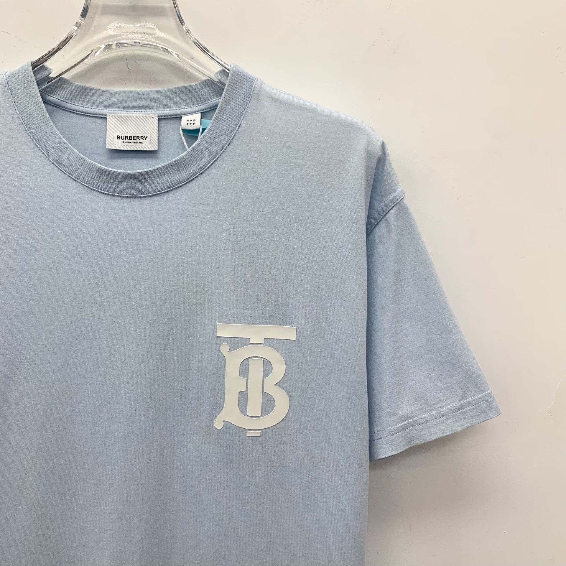 Burberry Burberry Cotton Printed Blue T-Shirt XXS Men Size US XXS / EU 40 - 3 Thumbnail