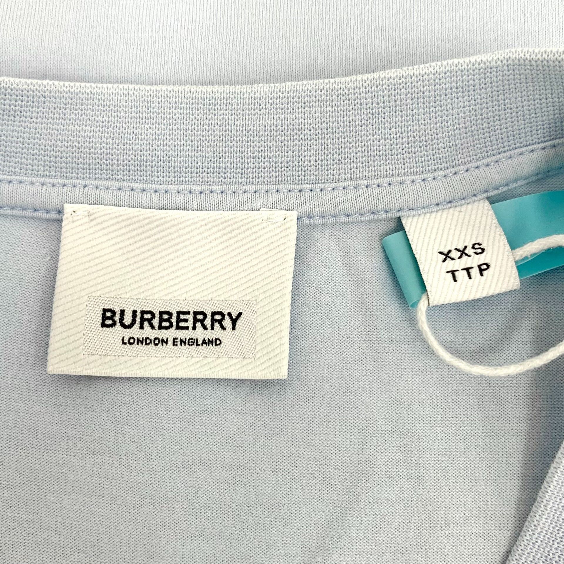 Burberry Burberry Cotton Printed Blue T-Shirt XXS Men Size US XXS / EU 40 - 5 Thumbnail