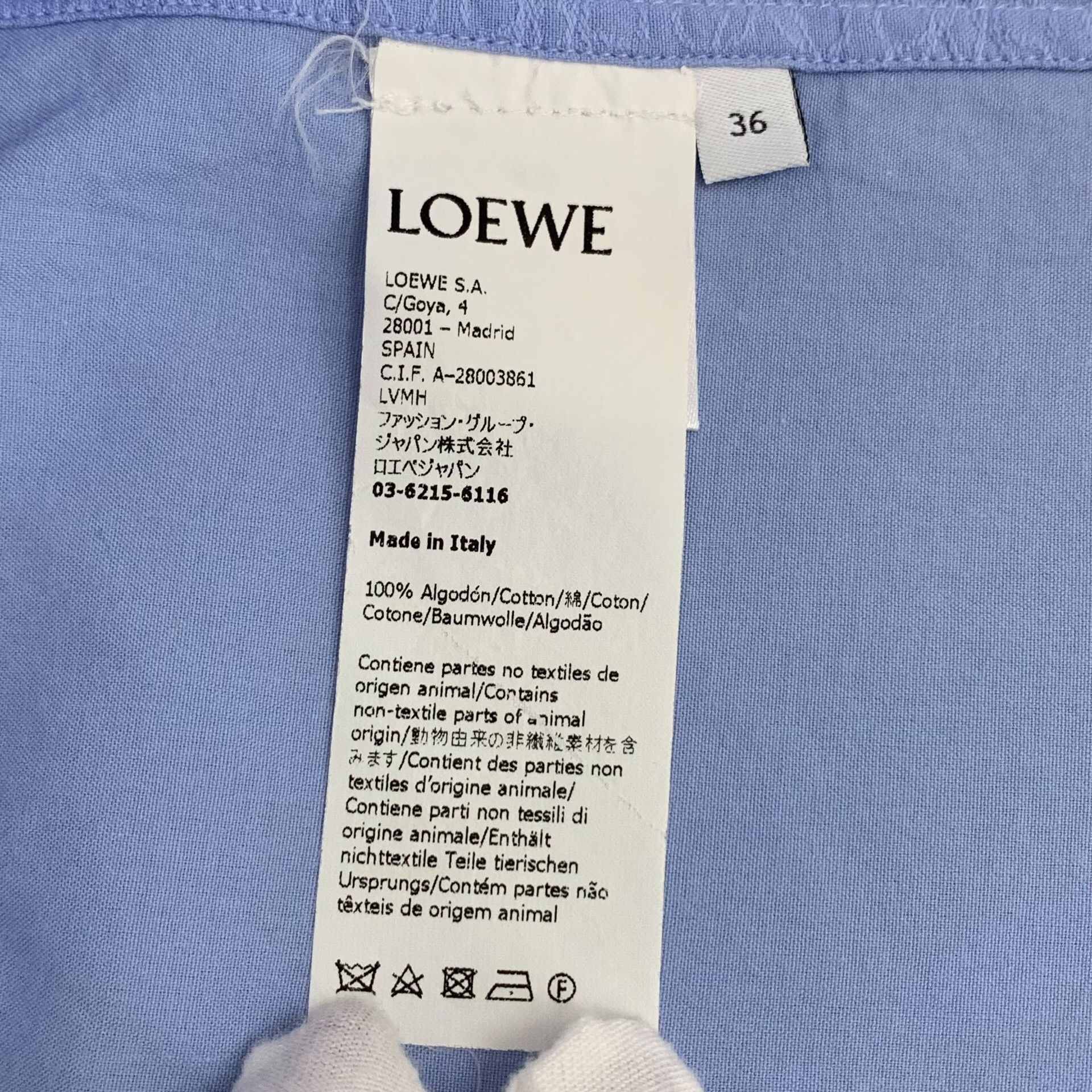 Loewe Loewe Blue Button Up S Women Size S / US 4 / IT 40 - 6 Thumbnail