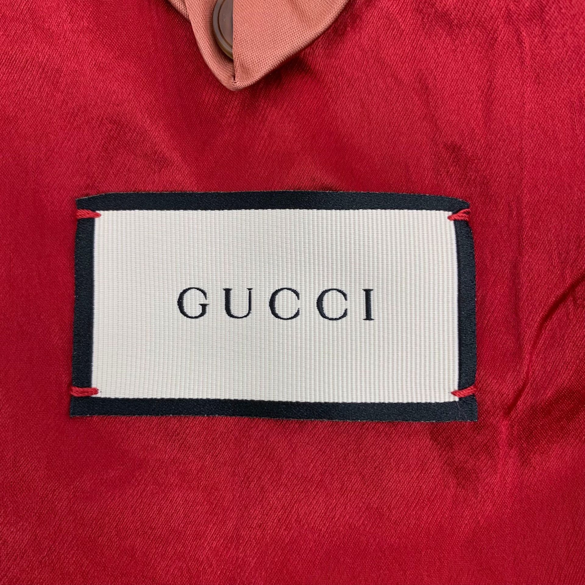 Gucci Gucci Floral Embroidered Red Jacket 44 Women Size L / US 10 / IT 46 - 5 Thumbnail