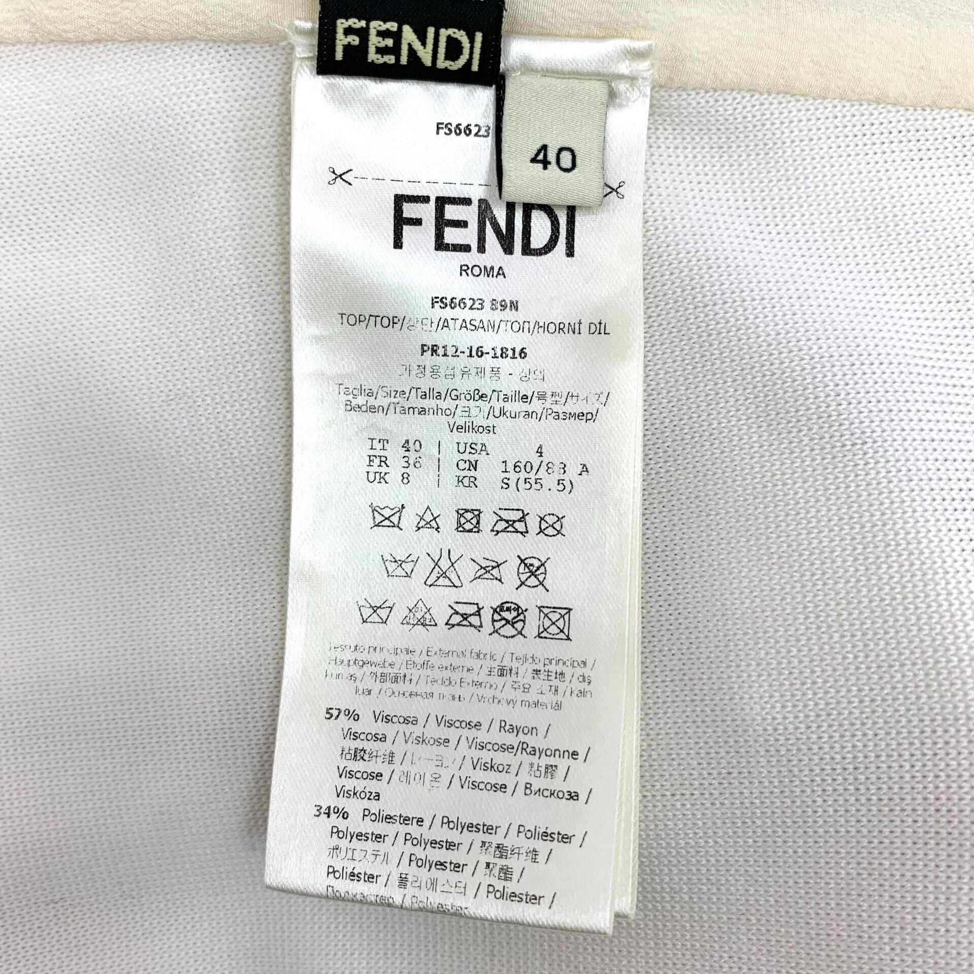 Fendi Fendi Embroidered White Hoodie L Women Size L / US 10 / IT 46 - 6 Thumbnail
