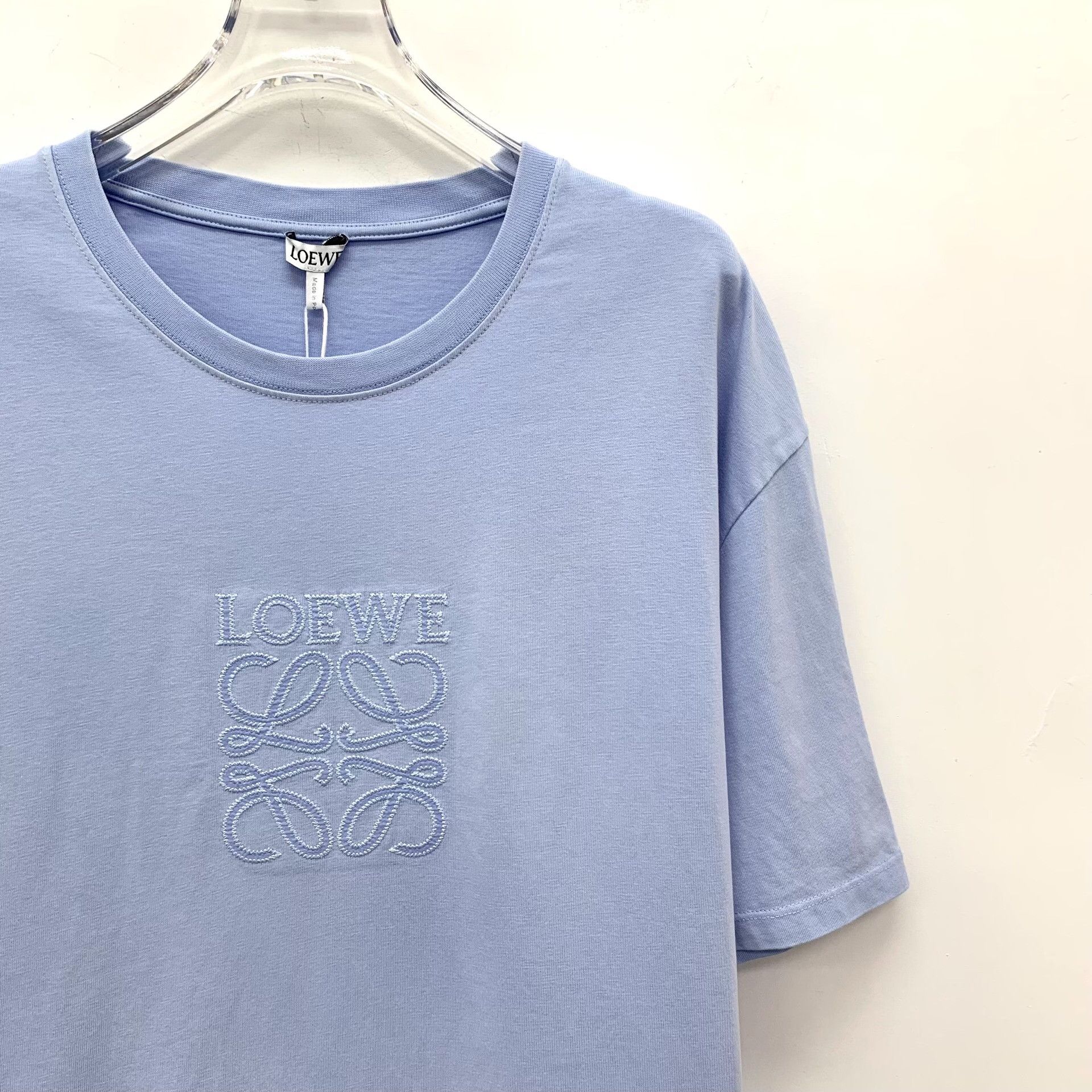 Loewe Loewe Retro Embroidered Blue T-Shirt L Women Size L / US 10 / IT 46 - 3 Thumbnail
