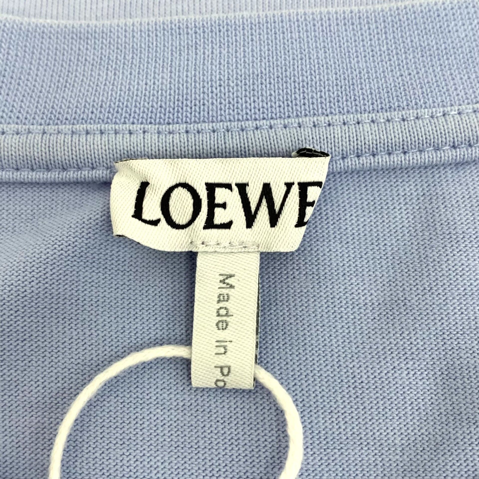 Loewe Loewe Retro Embroidered Blue T-Shirt L Women Size L / US 10 / IT 46 - 5 Thumbnail