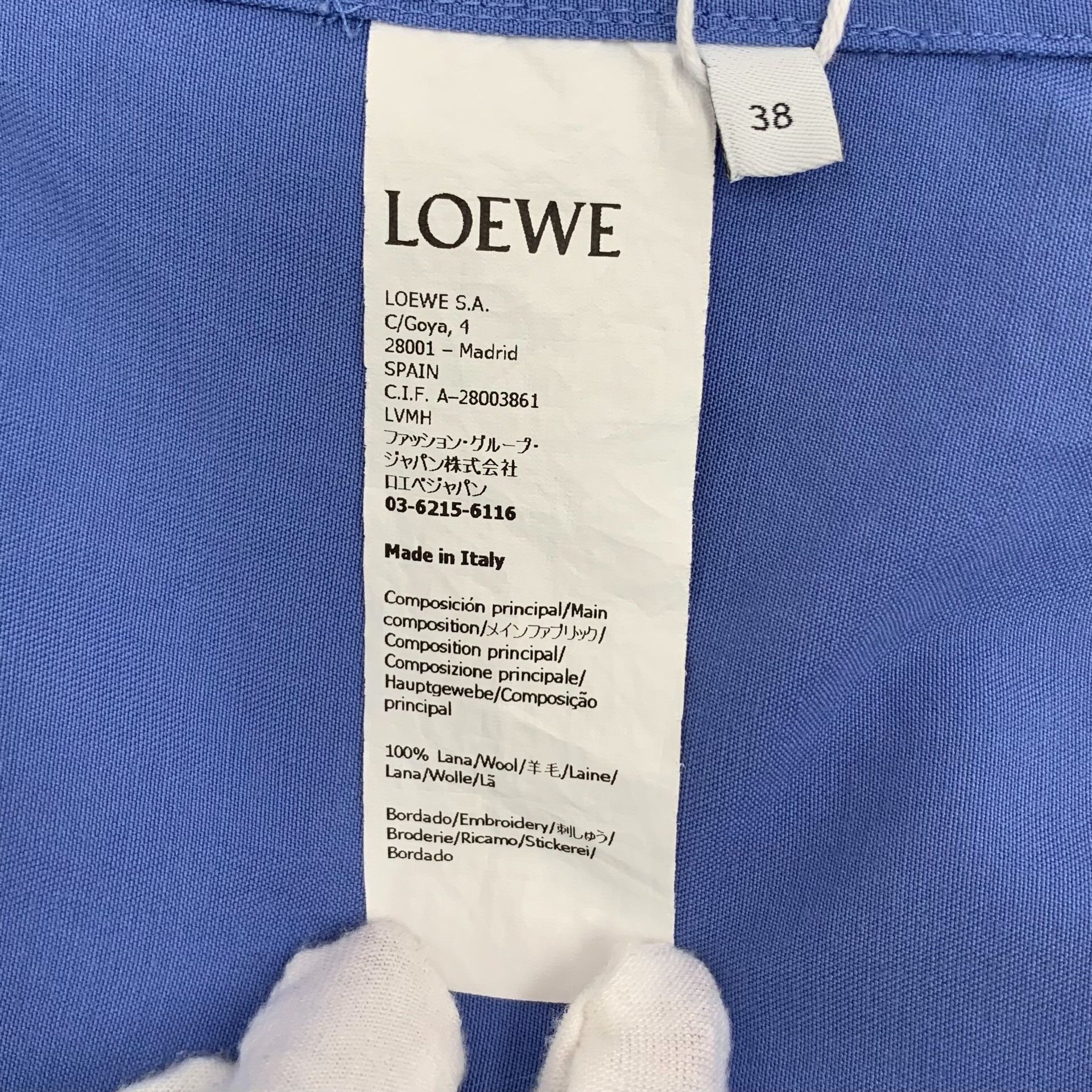 Loewe Loewe Wool Blue Shirt M Men Size US M / EU 48-50 / 2 - 6 Thumbnail