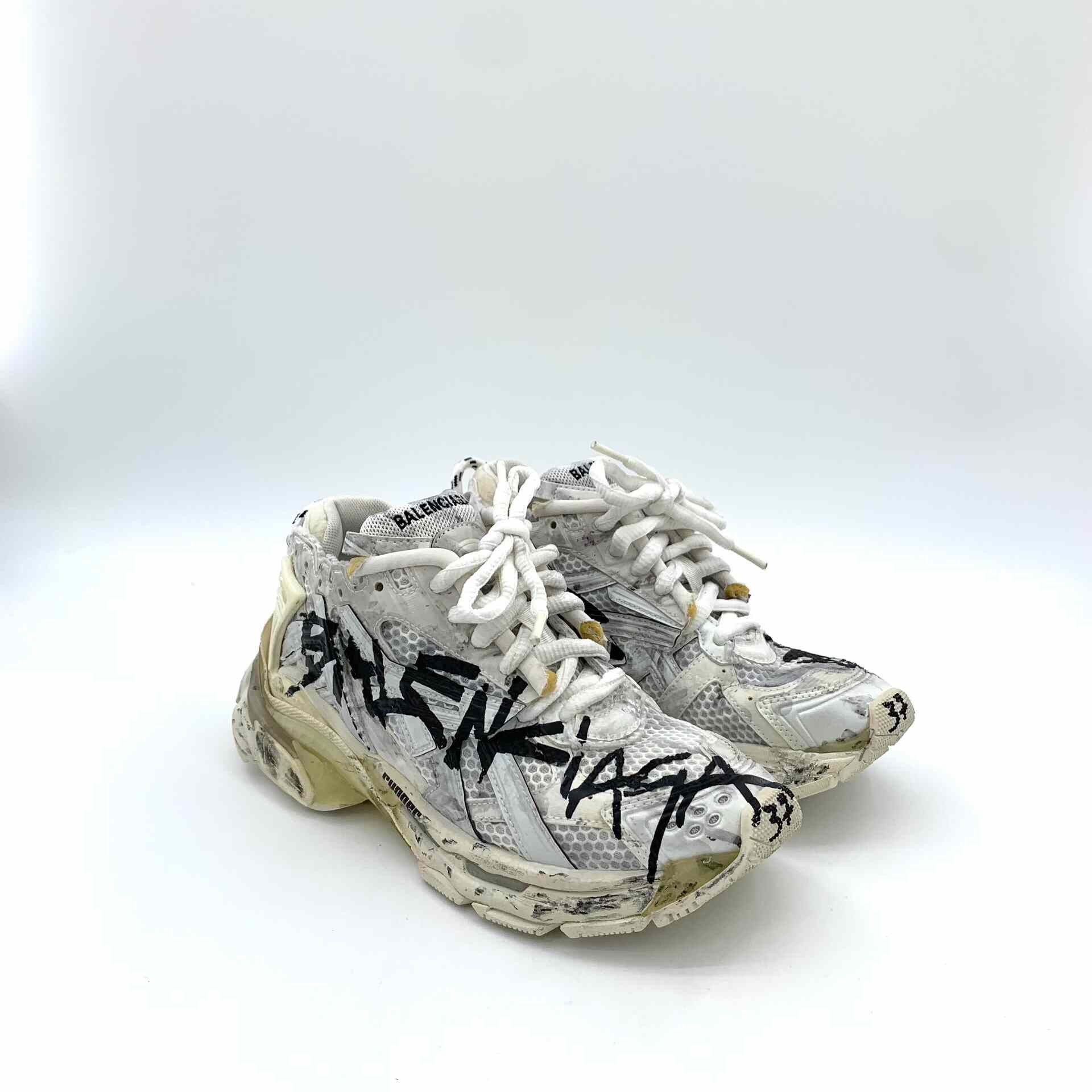Balenciaga Balenciaga White Lowtop Sneakers 37 Women Size US 6.5 / IT 36.5 - 2 Thumbnail