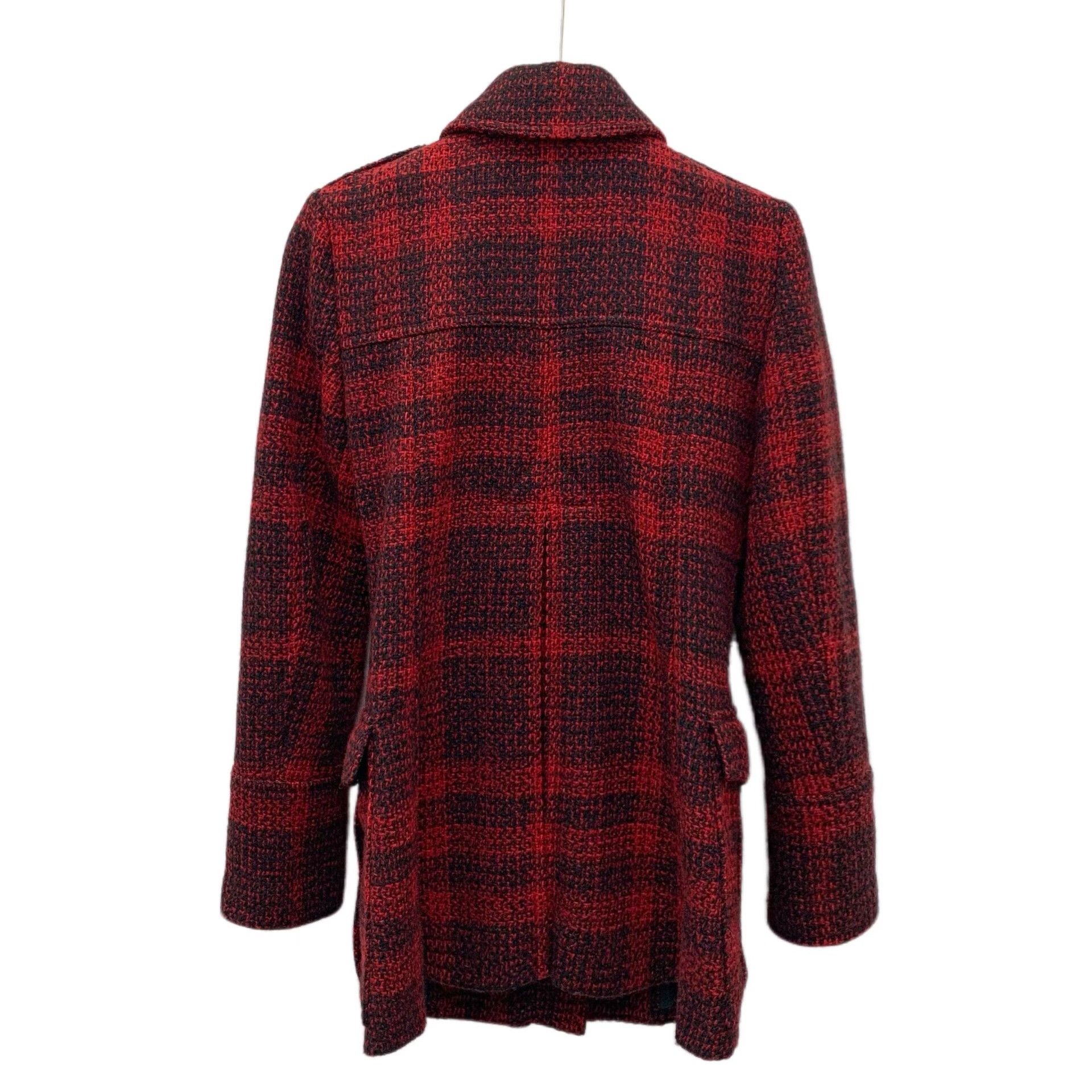 Burberry Burberry Wool Plaid Red Coat S Women Size S / US 4 / IT 40 - 2 Thumbnail