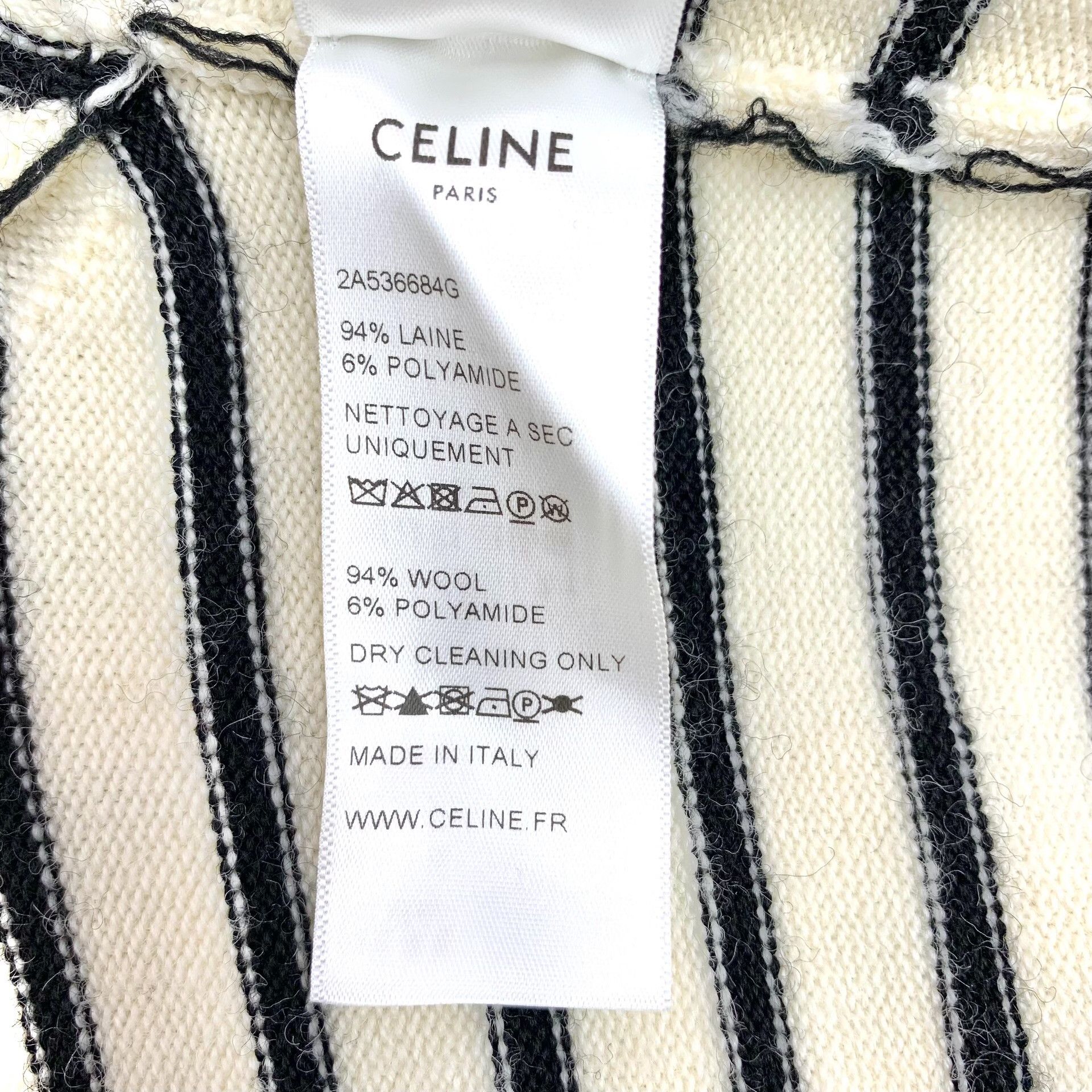 Celine Celine Knit Striped Beige Sweater S Women Size S / US 4 / IT 40 - 7 Thumbnail