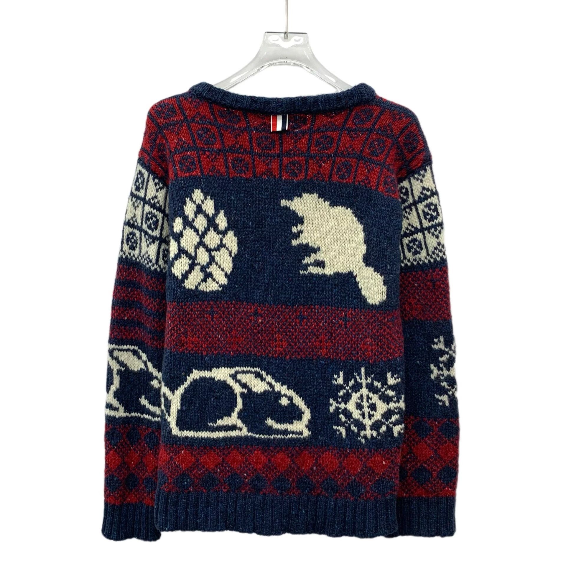 Thom Browne Thom Browne Printed Graphic Brown Sweater M Men Size US M / EU 48-50 / 2 - 2 Thumbnail