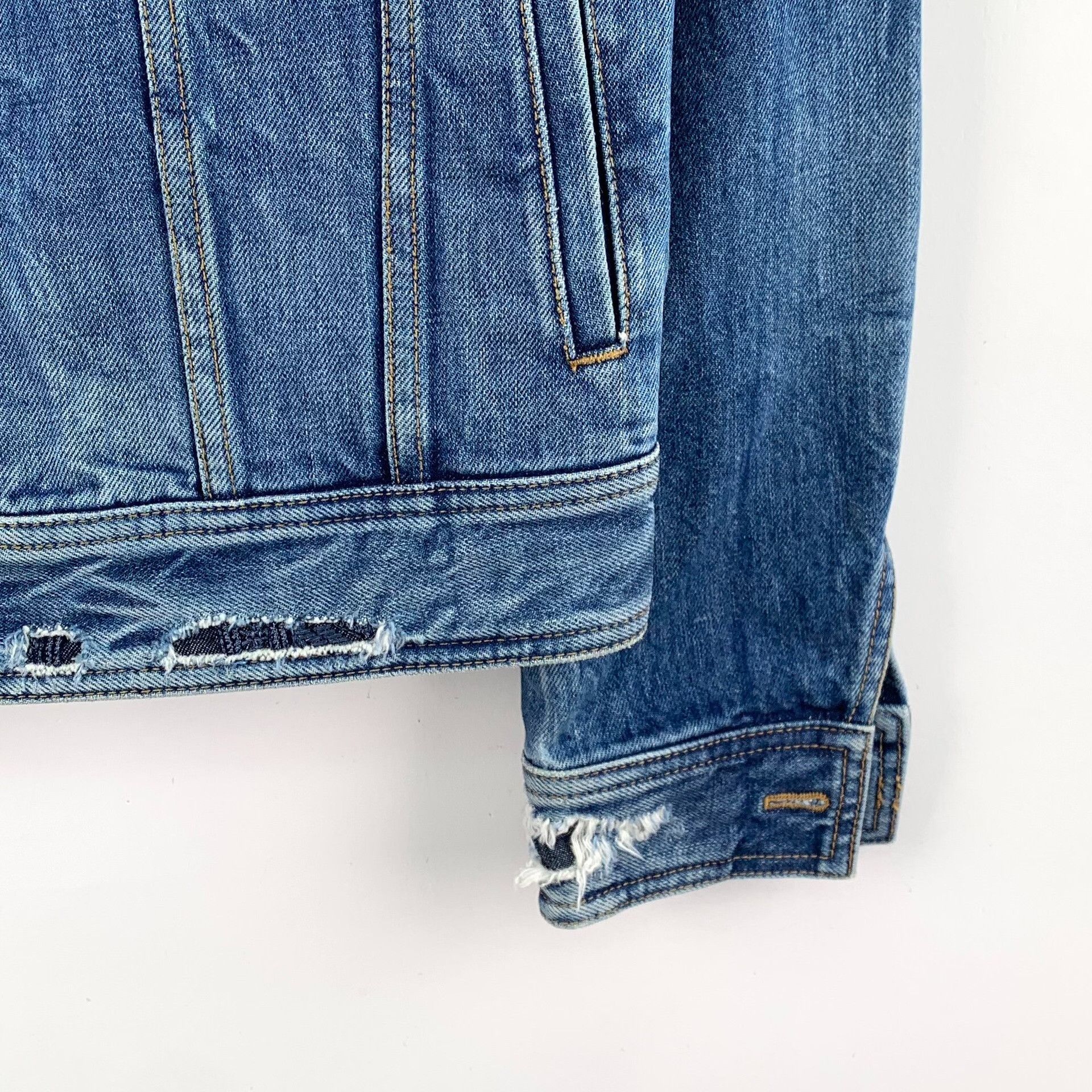 Saint Laurent Paris Saint Laurent Paris Blue Jacket XS Women Size XS / US 0-2 / IT 36-38 - 4 Thumbnail