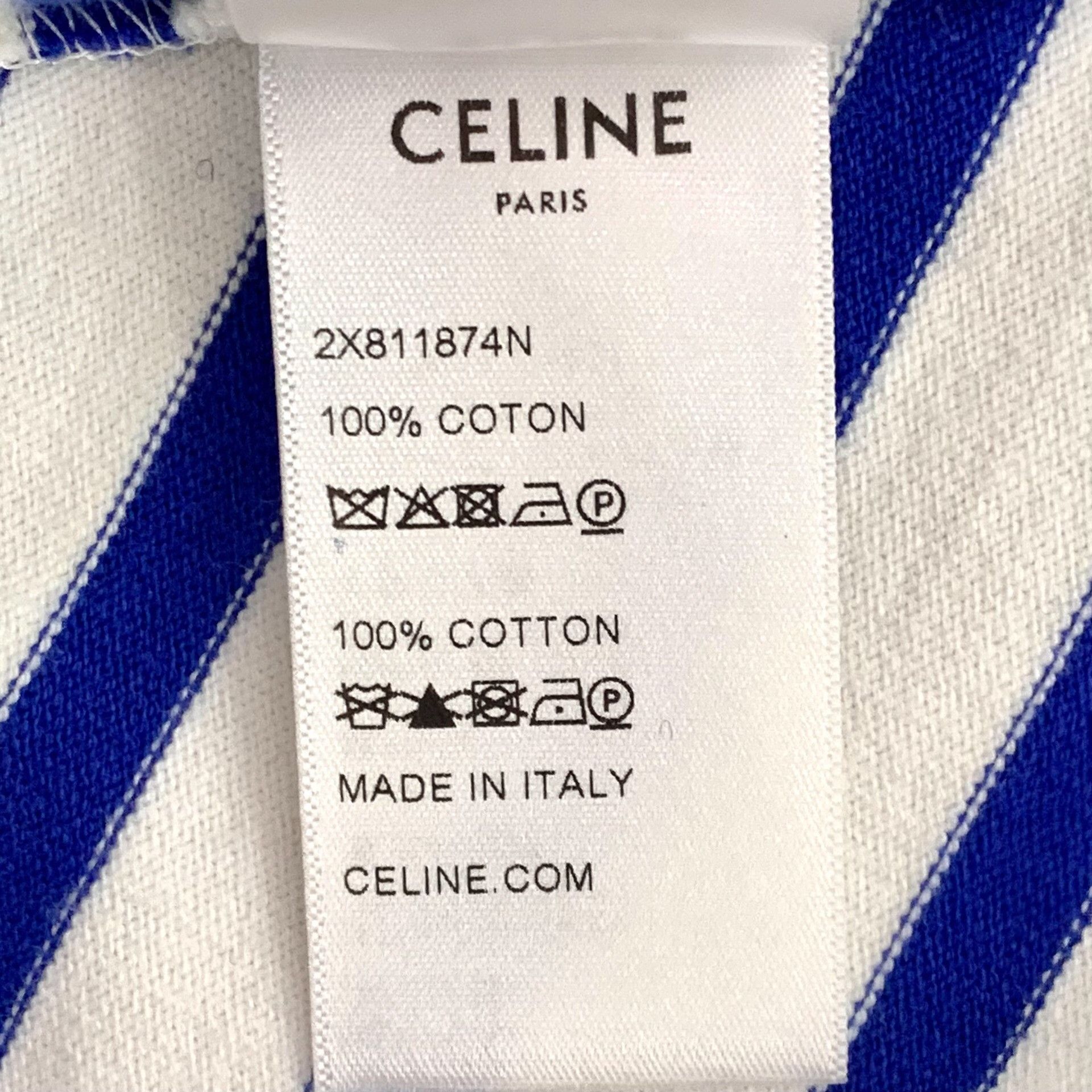 Celine Celine Cotton Striped Multi T-Shirt XS Women Size XS / US 0-2 / IT 36-38 - 7 Thumbnail