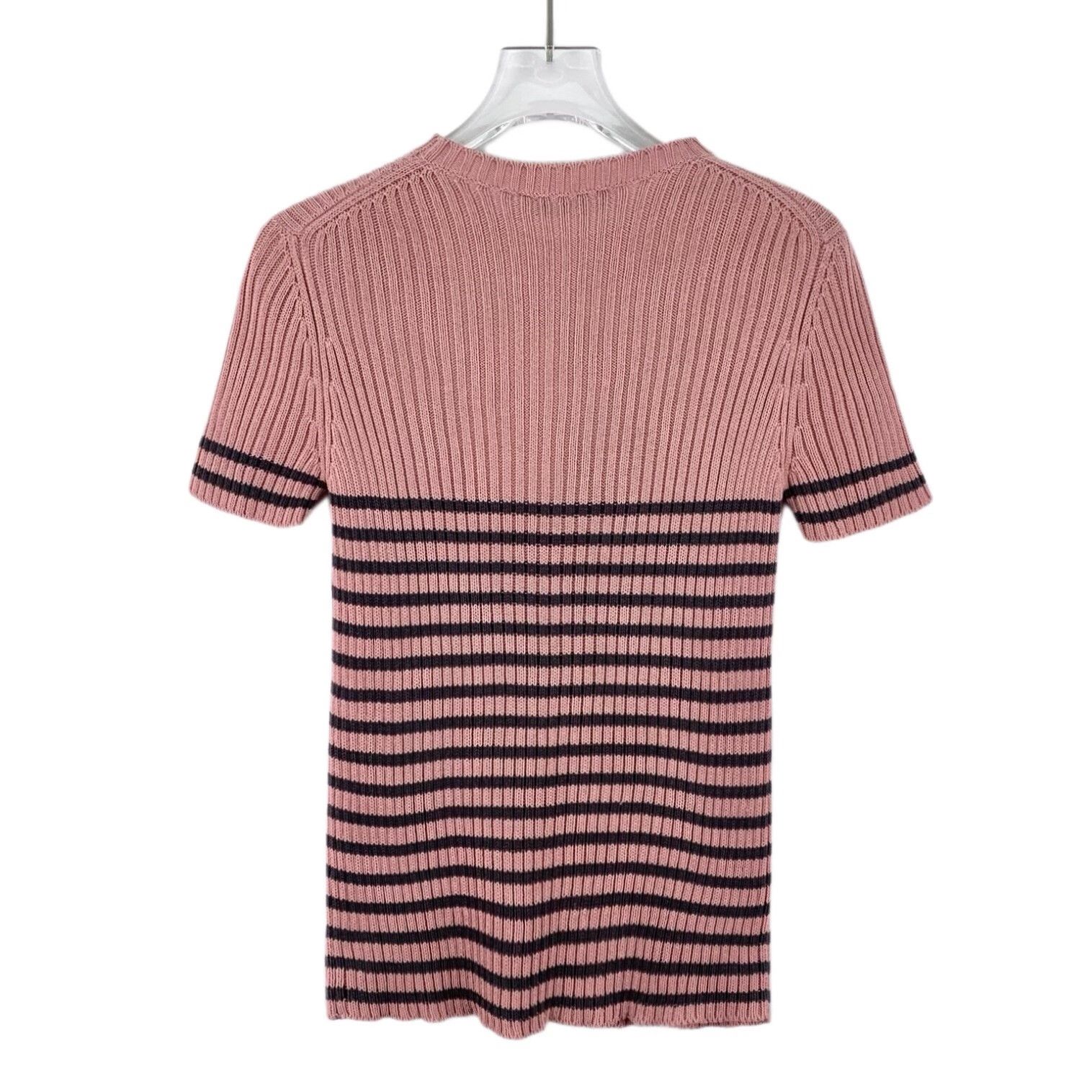 Dior Dior Retro Striped Pink Sweater XS Women Size XS / US 0-2 / IT 36-38 - 2 Thumbnail