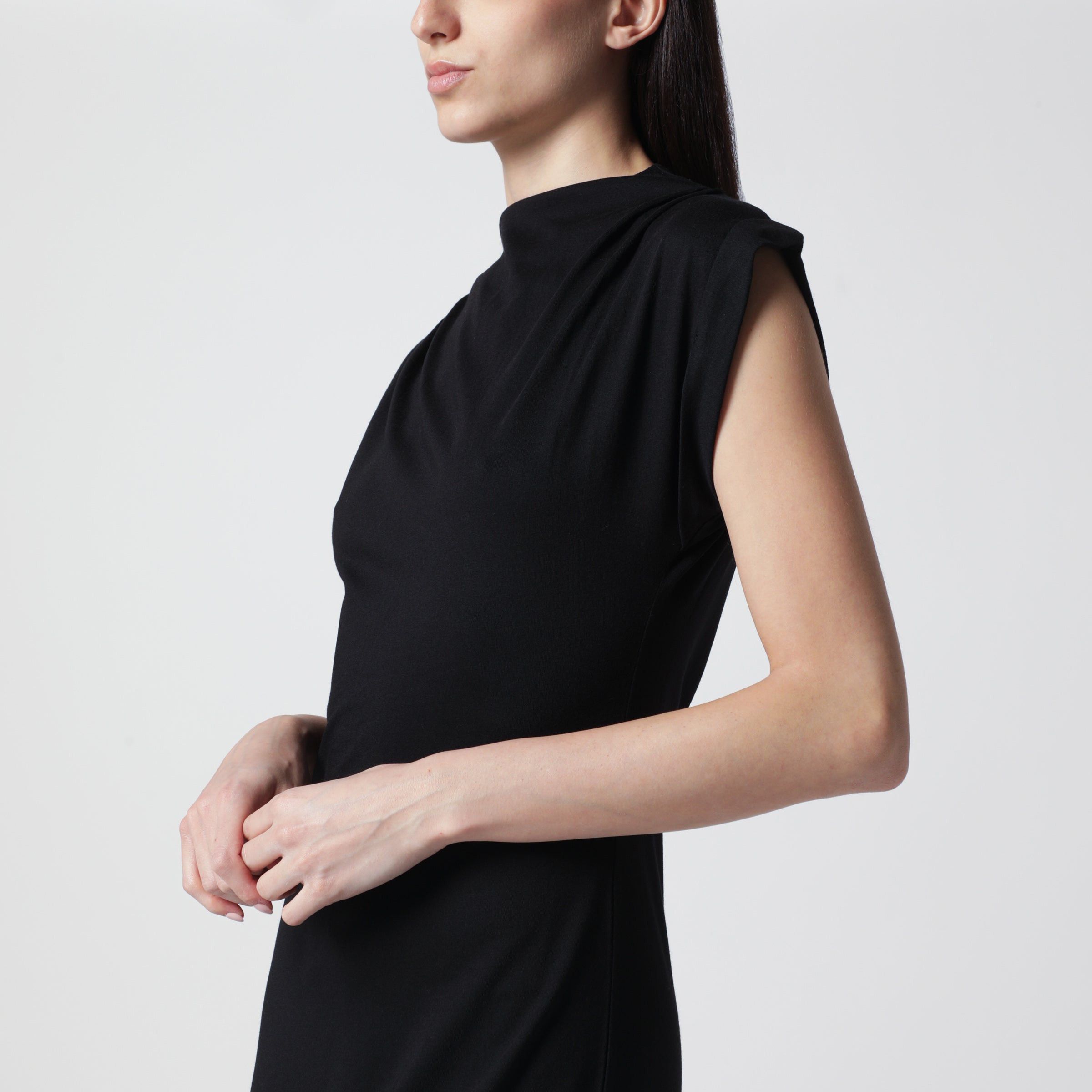 Anine Bing Anine Bing Alix Black Cotton-Blend Dress Size ONE SIZE - 2 Thumbnail