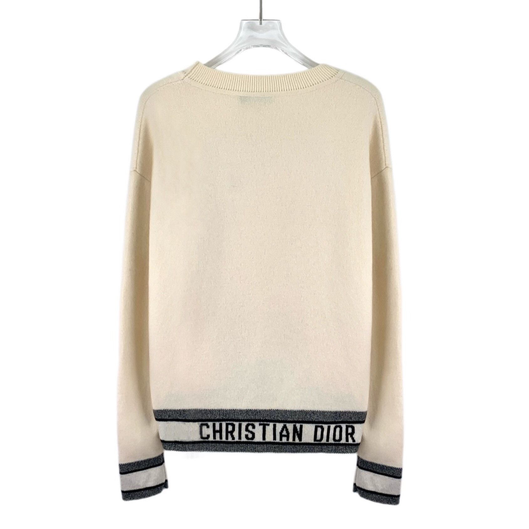 Dior Dior Knit Striped Beige Sweater XS Women Size XS / US 0-2 / IT 36-38 - 2 Thumbnail