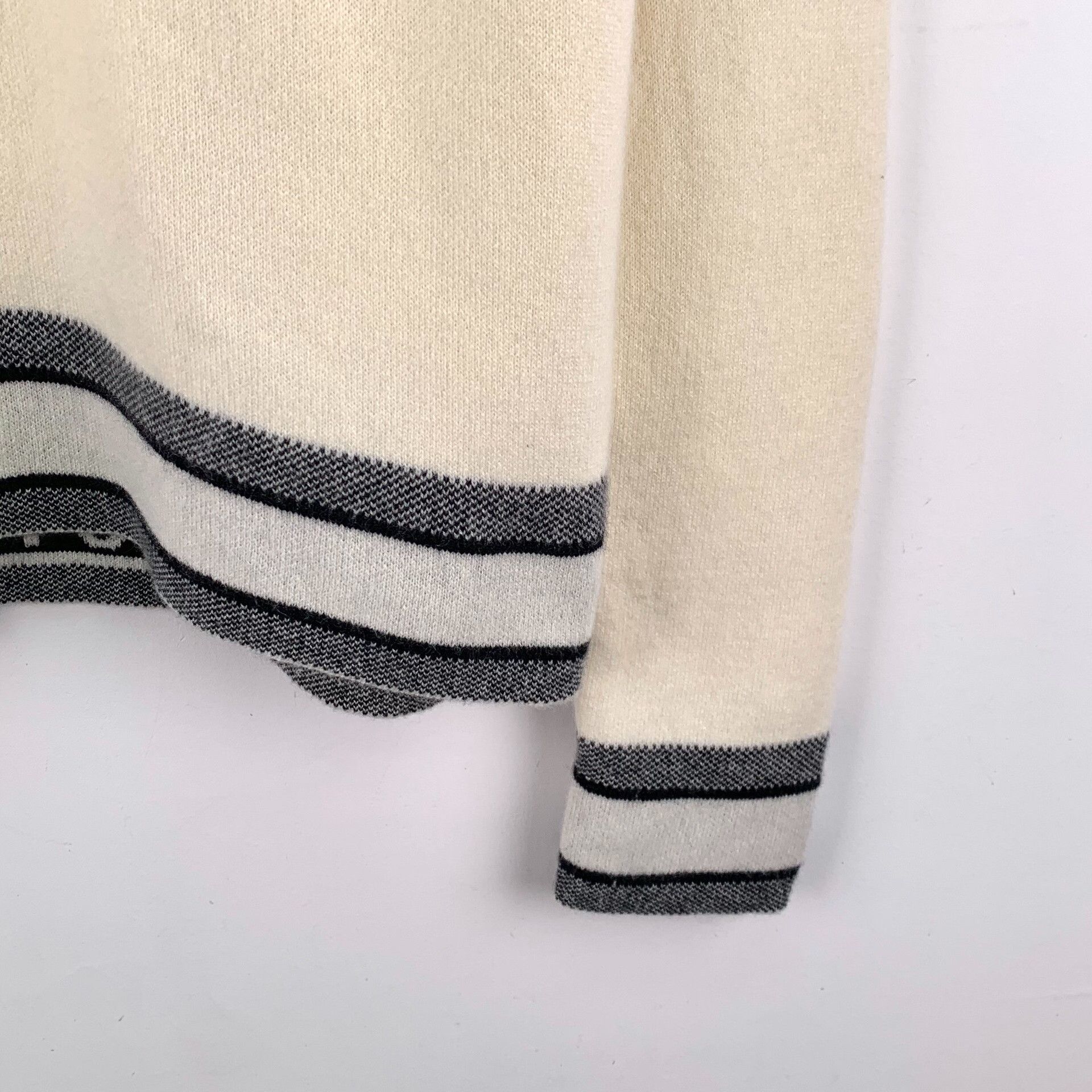 Dior Dior Knit Striped Beige Sweater XS Women Size XS / US 0-2 / IT 36-38 - 4 Thumbnail