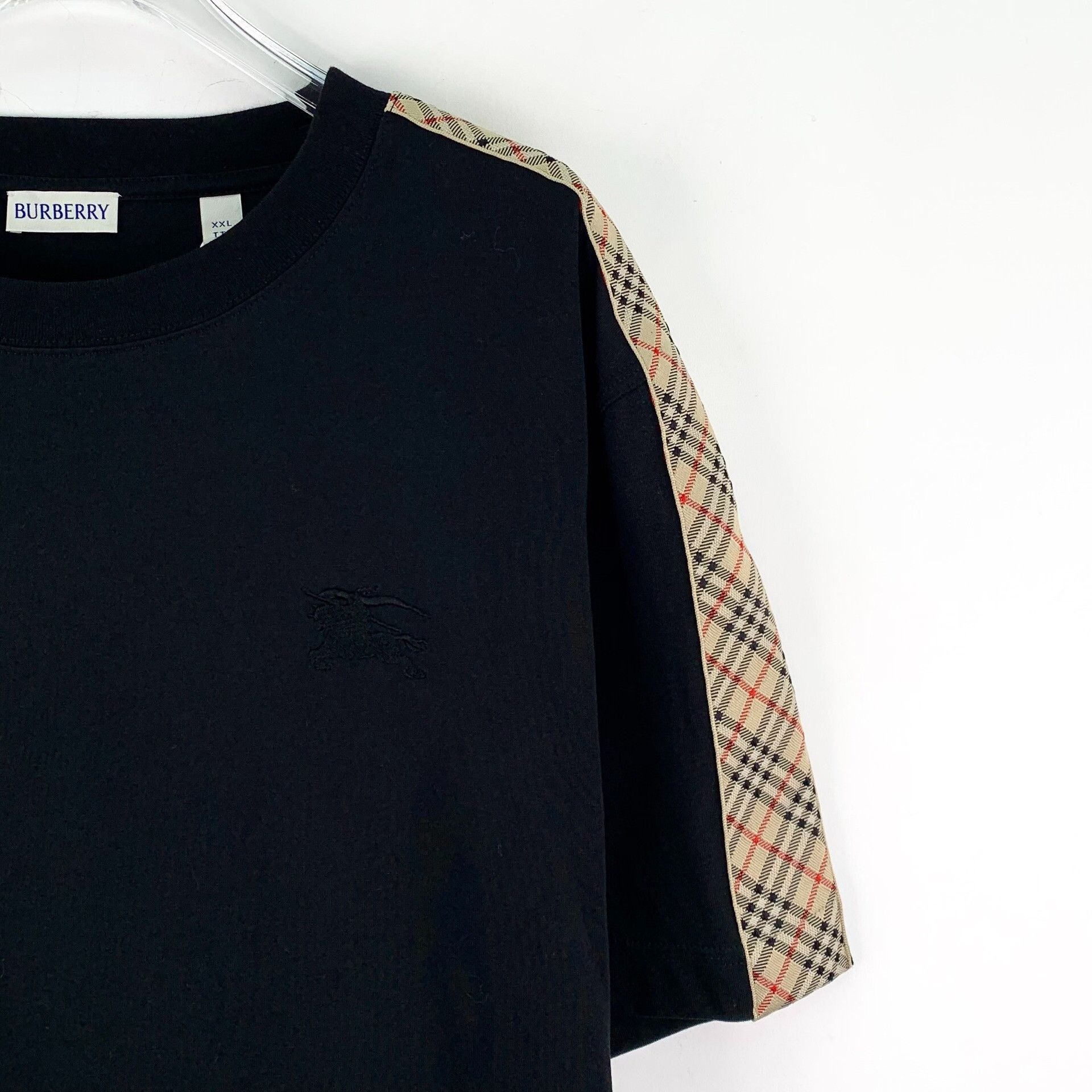 Burberry Burberry Cotton Plaid Black T-Shirt XXL Men Size US XXL / EU 58 / 5 - 3 Thumbnail