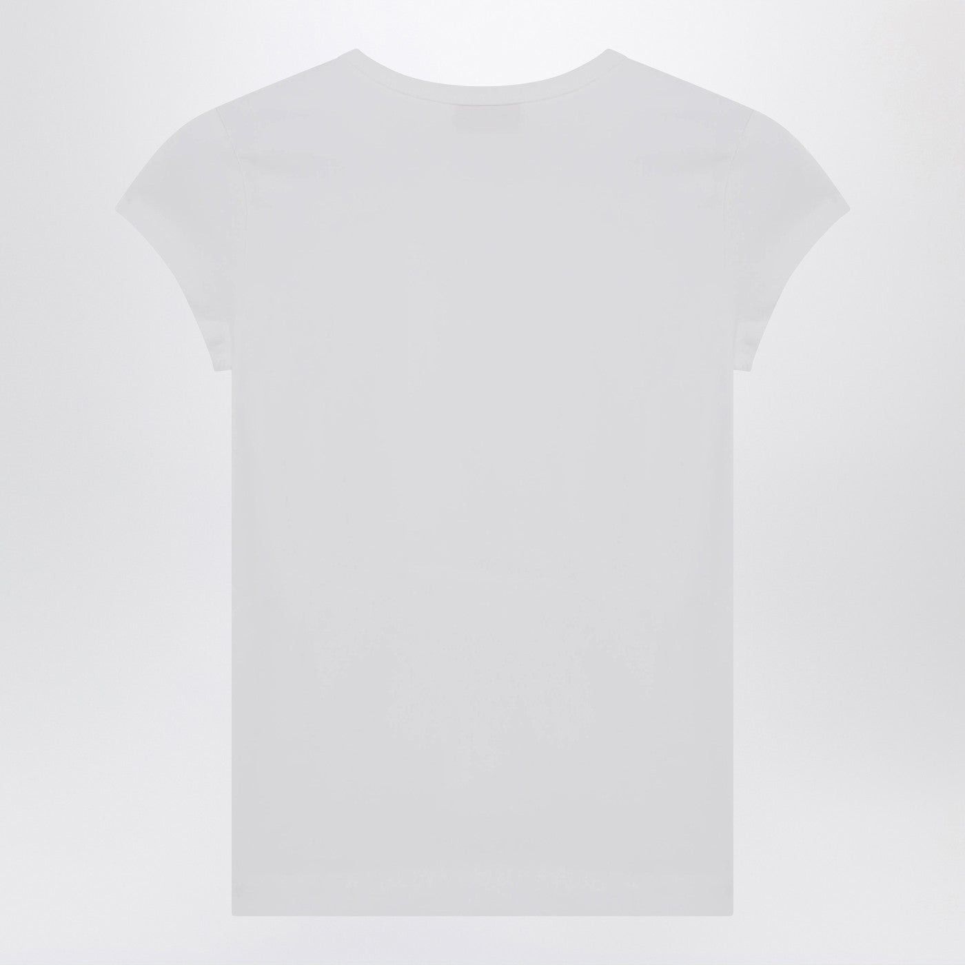 Diesel Diesel T-Angie White T-Shirt With Laser-Cut Oval D Size M / US 6-8 / IT 42-44 - 2 Thumbnail