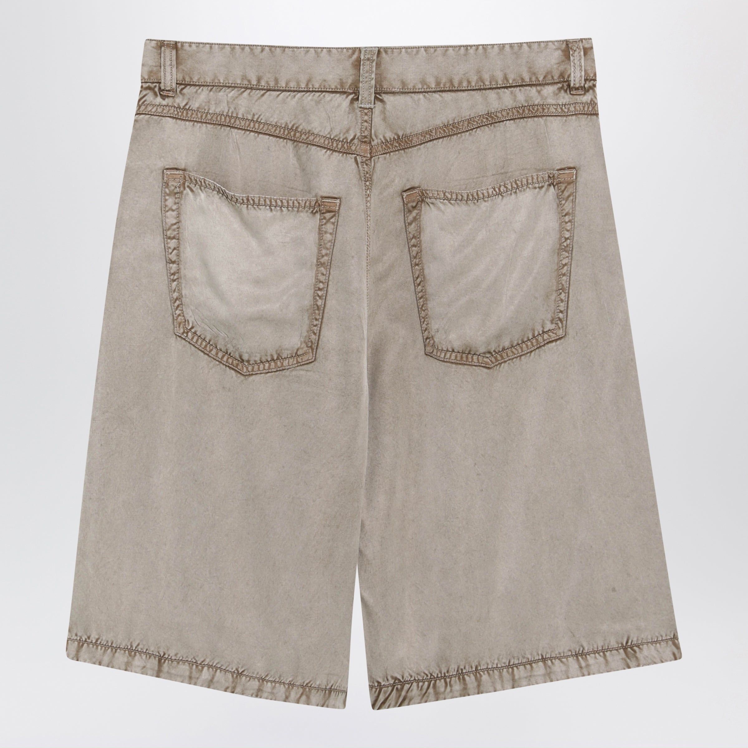 Diesel Diesel Beige Viscose Bermuda Shorts Size 27" / US 4 / IT 40 - 2 Thumbnail