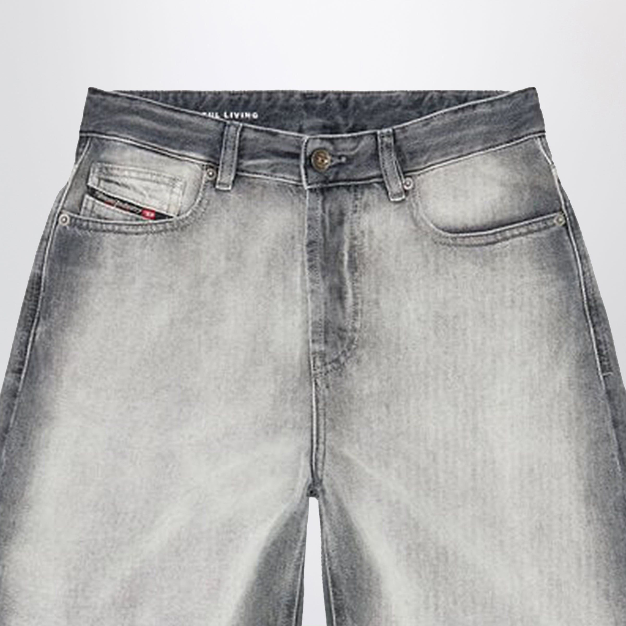 Diesel Diesel Grey De-Sire Skeleton Denim Bermuda Shorts Size 26" / US 2 / IT 38 - 2 Thumbnail