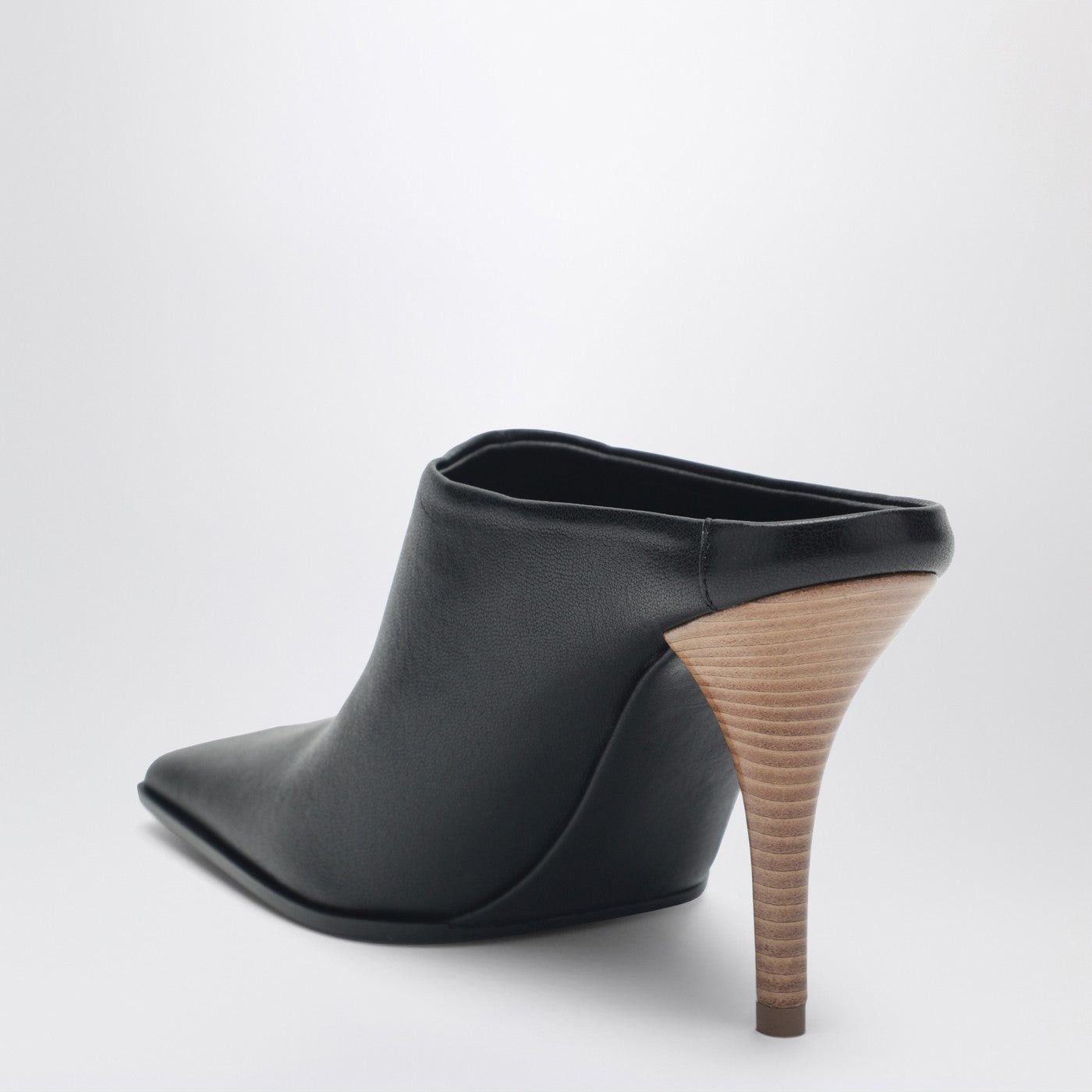 Alaia Alaia Black Square Leather Mules Size US 6 / IT 36 - 2 Thumbnail