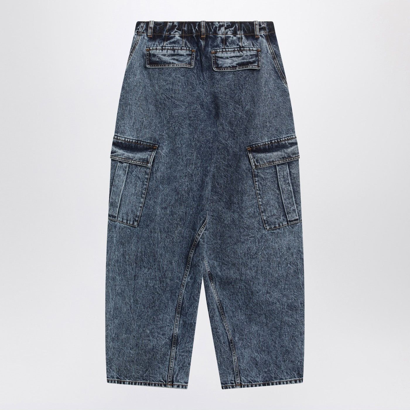 Alaia Alaia Blue Washed Denim Cargo Trousers Size 27" / US 4 / IT 40 - 2 Thumbnail
