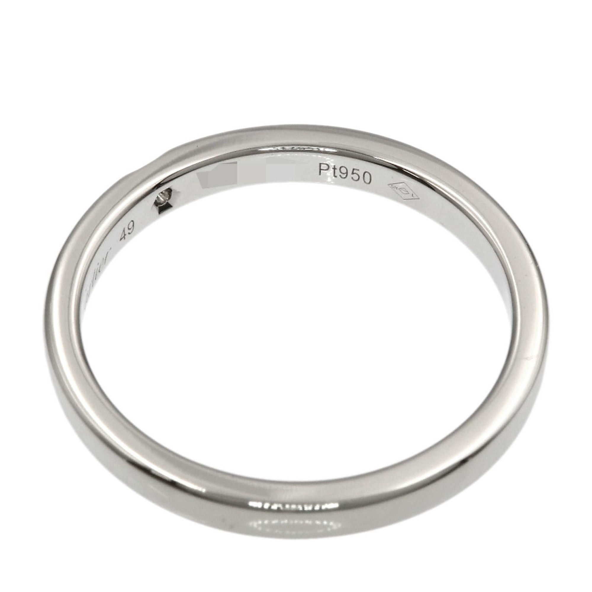 Cartier Cartier Classic 1P Diamond Ring #49 Platinum PT950 Women's CARTIER Size ONE SIZE - 5 Thumbnail