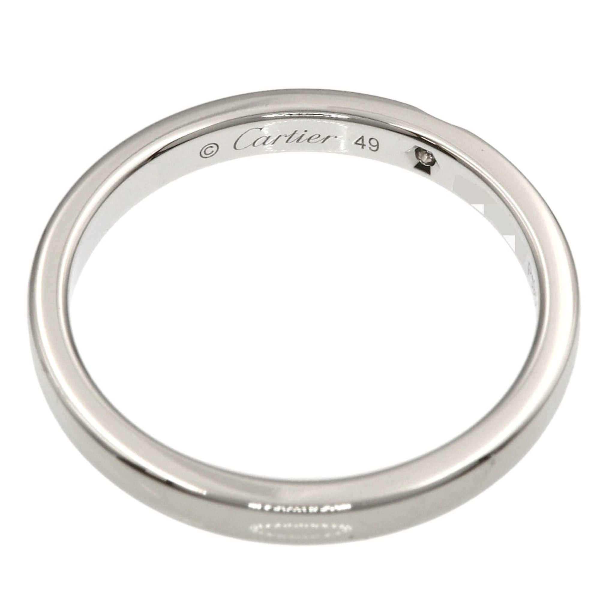 Cartier Cartier Classic 1P Diamond Ring #49 Platinum PT950 Women's CARTIER Size ONE SIZE - 6 Thumbnail