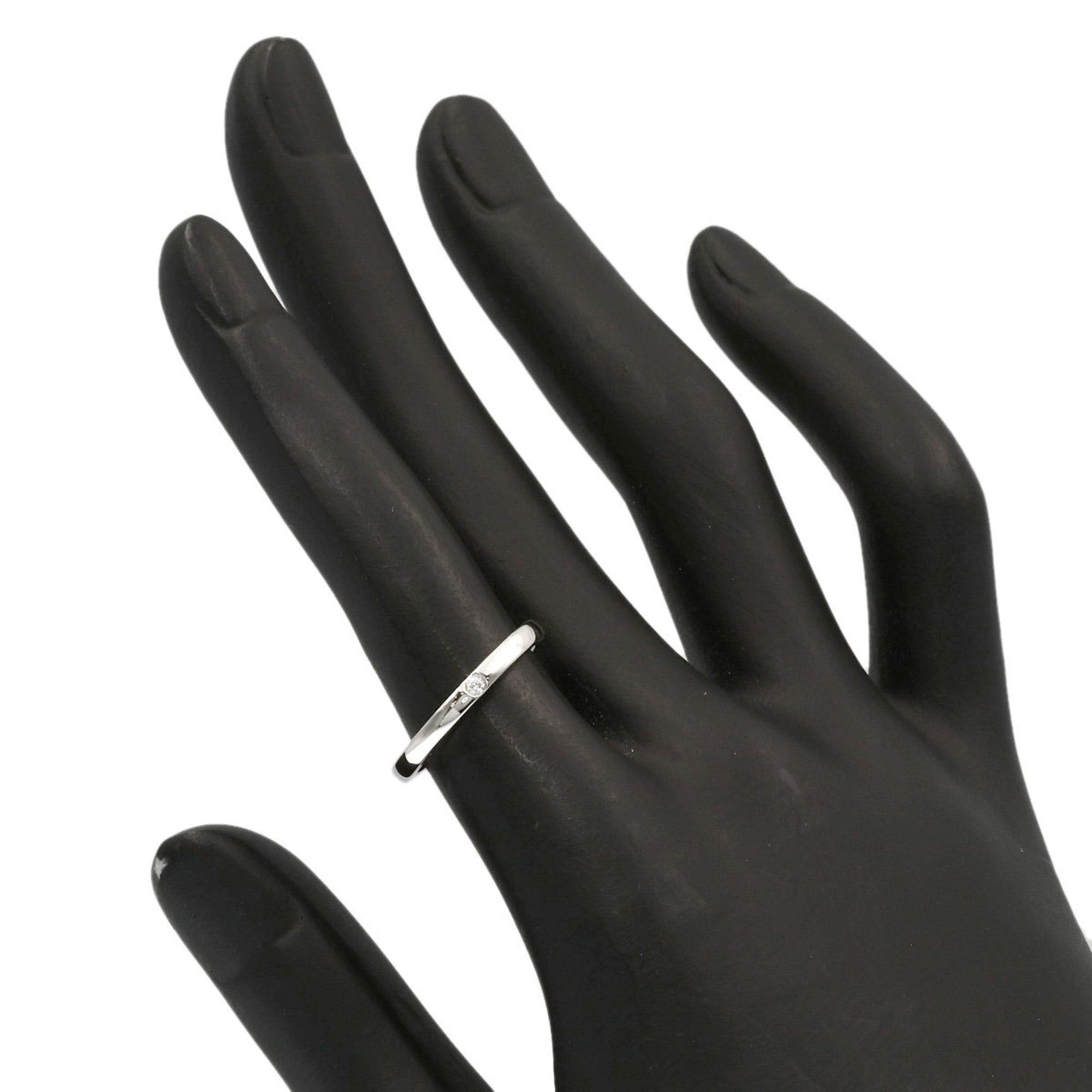 Cartier Cartier Classic 1P Diamond Ring #49 Platinum PT950 Women's CARTIER Size ONE SIZE - 7 Thumbnail