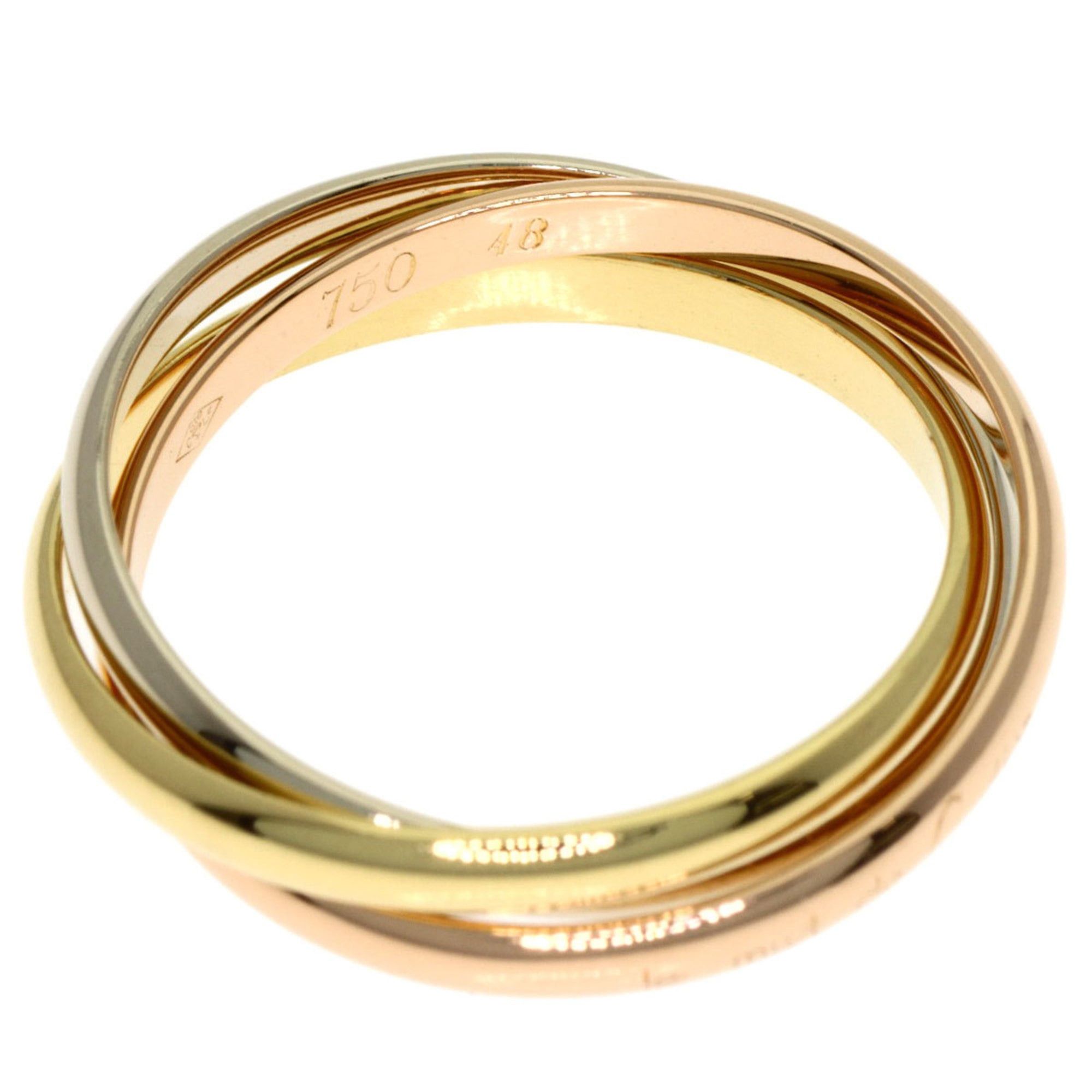 Cartier Cartier Trinity #48 Ring - 18K Yellow Gold/18K White Pink Gold Women's CARTIER Size ONE SIZE - 3 Thumbnail