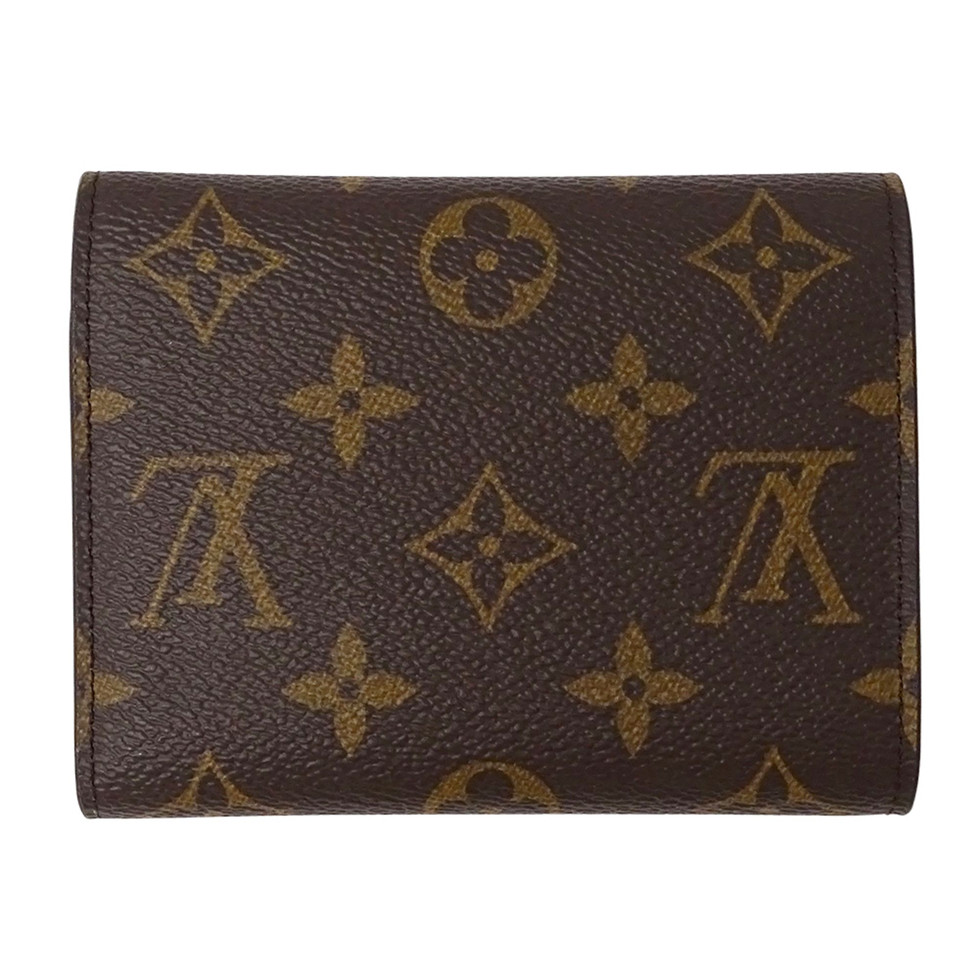 Louis Vuitton Louis Vuitton Women's Tri-fold Wallet Portefeuille Victorine M62472 Brown Mini Size ONE SIZE - 2 Thumbnail
