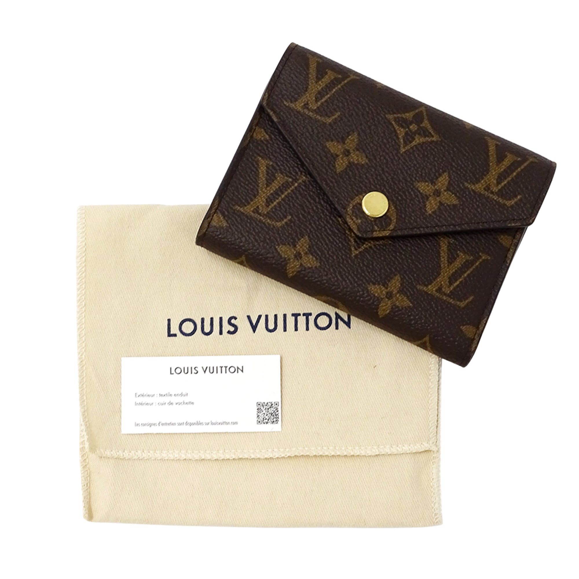 Louis Vuitton Louis Vuitton Women's Tri-fold Wallet Portefeuille Victorine M62472 Brown Mini Size ONE SIZE - 6 Thumbnail