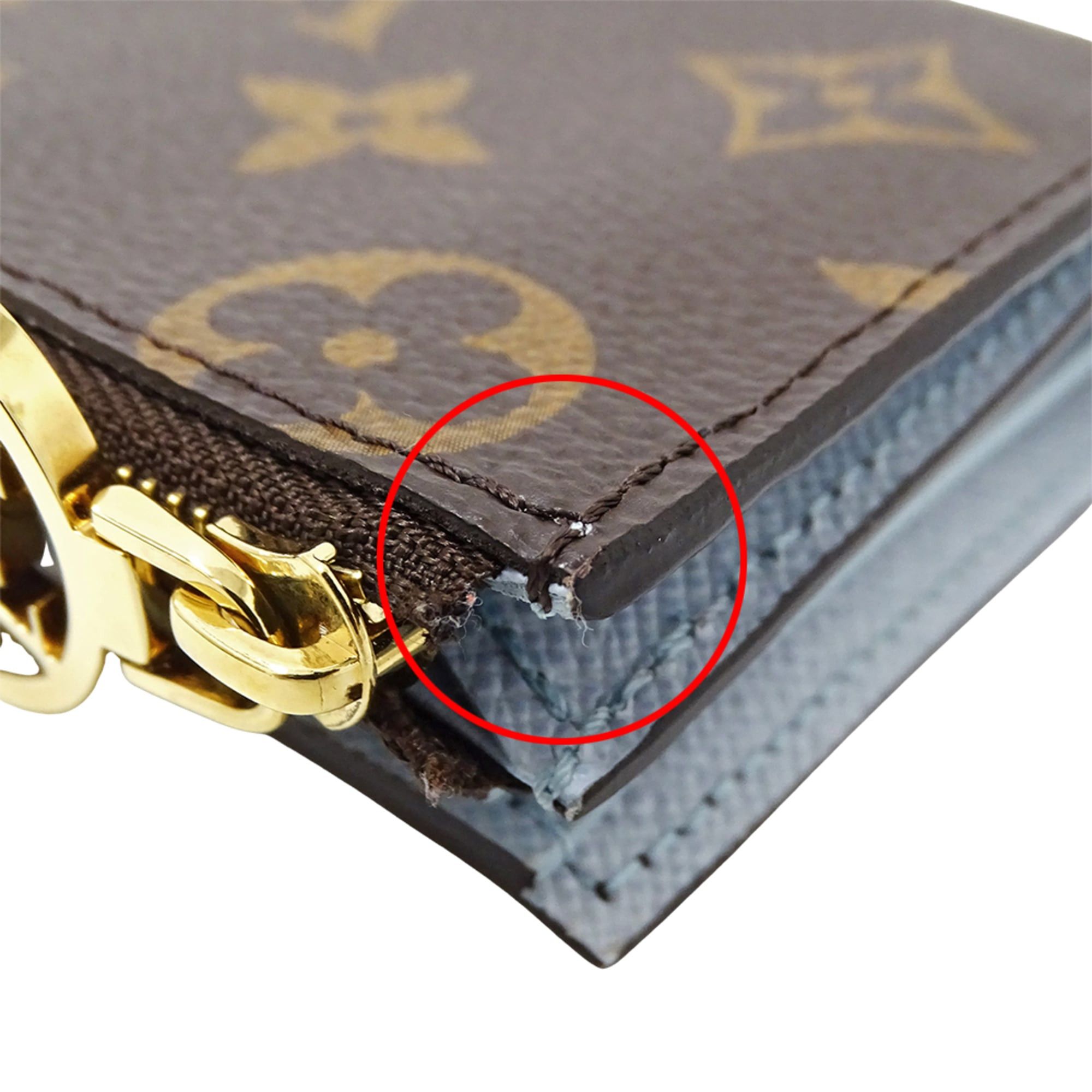 Louis Vuitton Louis Vuitton Women's Monogram Bi-fold Wallet Portefeuille Lisa Blue Olympe M83605 Brown Light Size ONE SIZE - 9 Thumbnail
