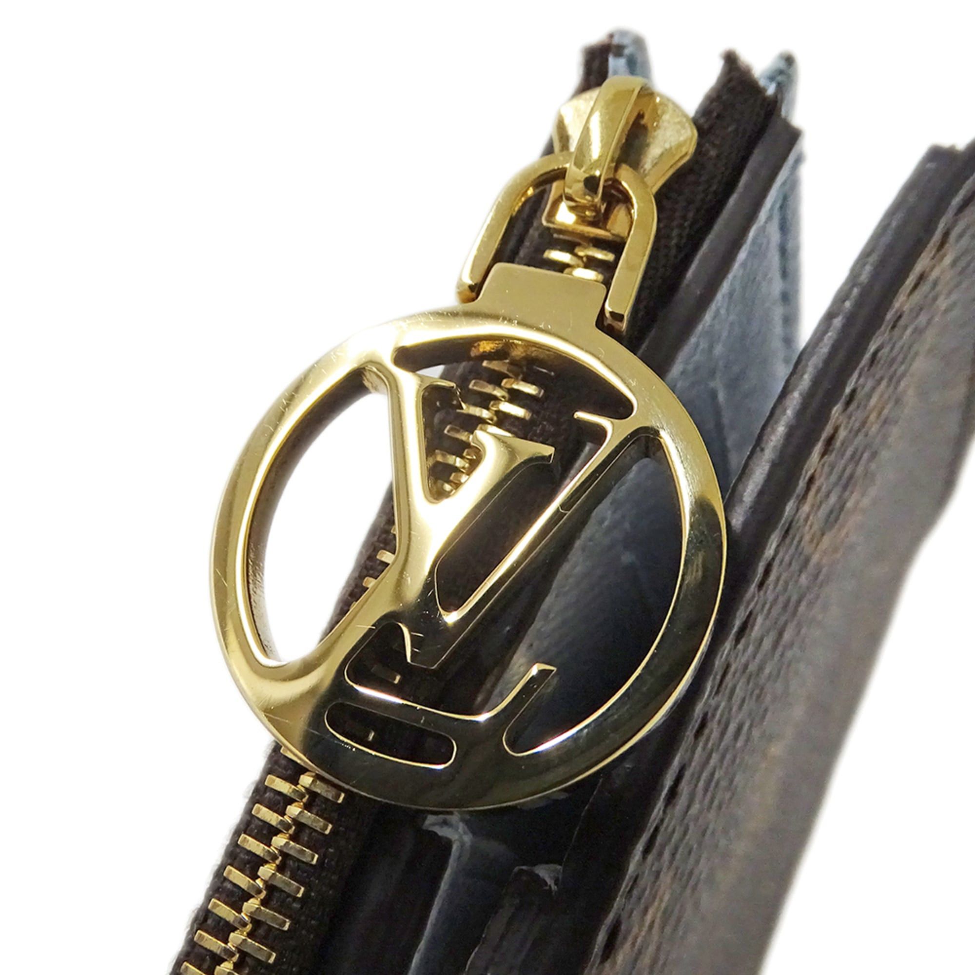 Louis Vuitton Louis Vuitton Women's Monogram Bi-fold Wallet Portefeuille Lisa Blue Olympe M83605 Brown Light Size ONE SIZE - 10 Thumbnail
