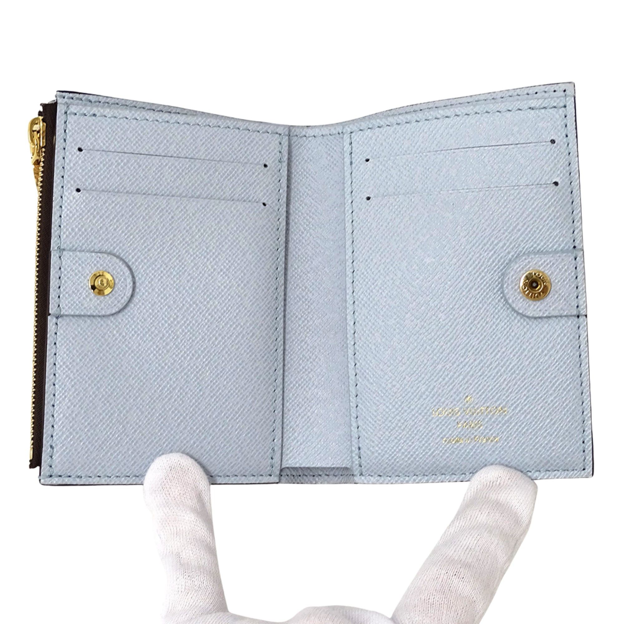 Louis Vuitton Louis Vuitton Women's Monogram Bi-fold Wallet Portefeuille Lisa Blue Olympe M83605 Brown Light Size ONE SIZE - 4 Thumbnail