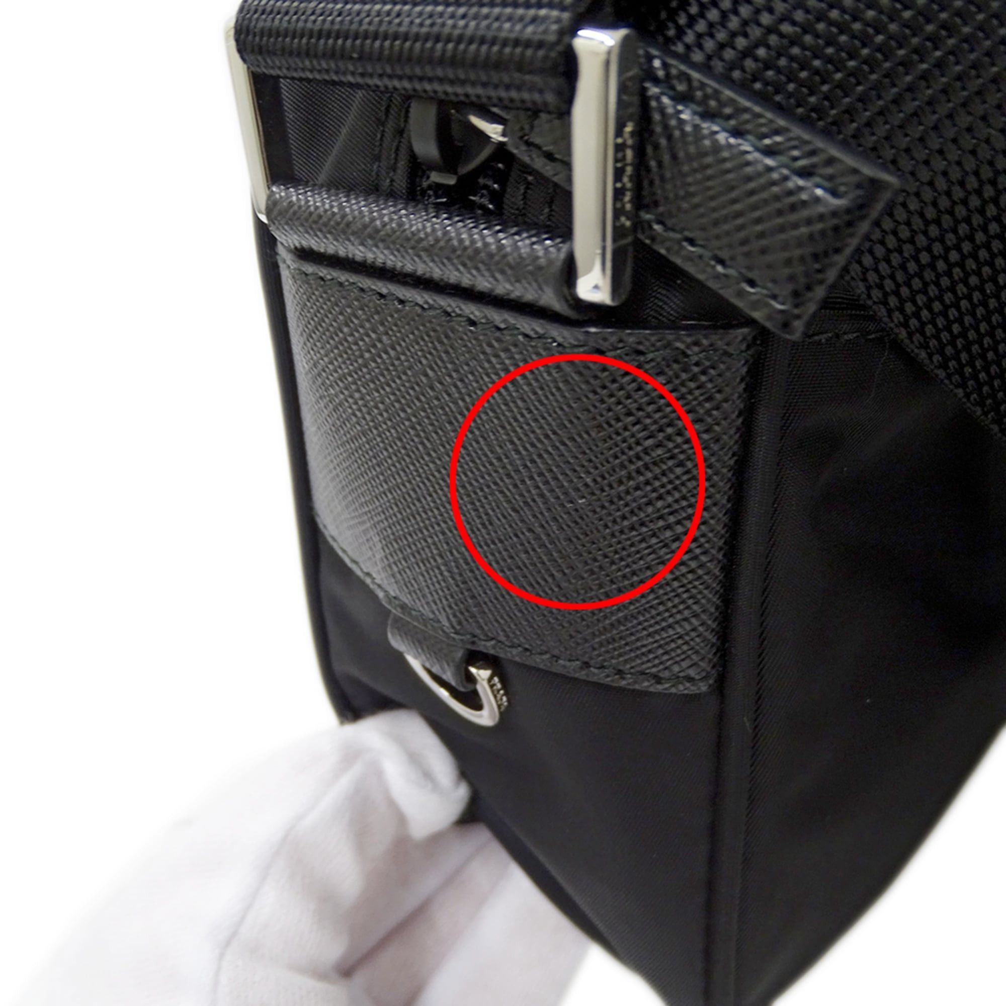Prada Prada handbag for women and men, brand name shoulder bag, nylon, black, 1BC167, with pouch, logo, crossbody. Size ONE SIZE - 9 Thumbnail