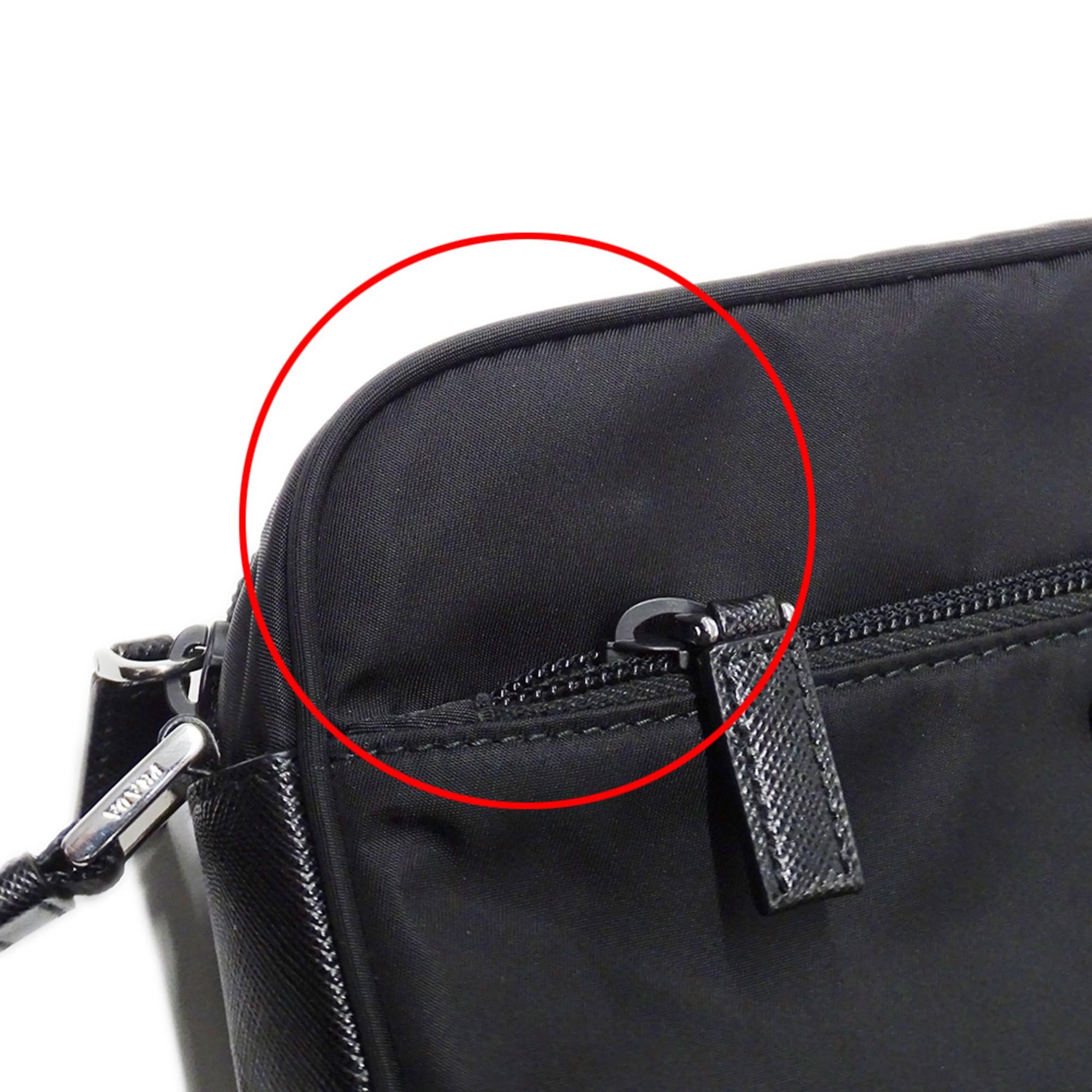 Prada Prada handbag for women and men, brand name shoulder bag, nylon, black, 1BC167, with pouch, logo, crossbody. Size ONE SIZE - 10 Thumbnail