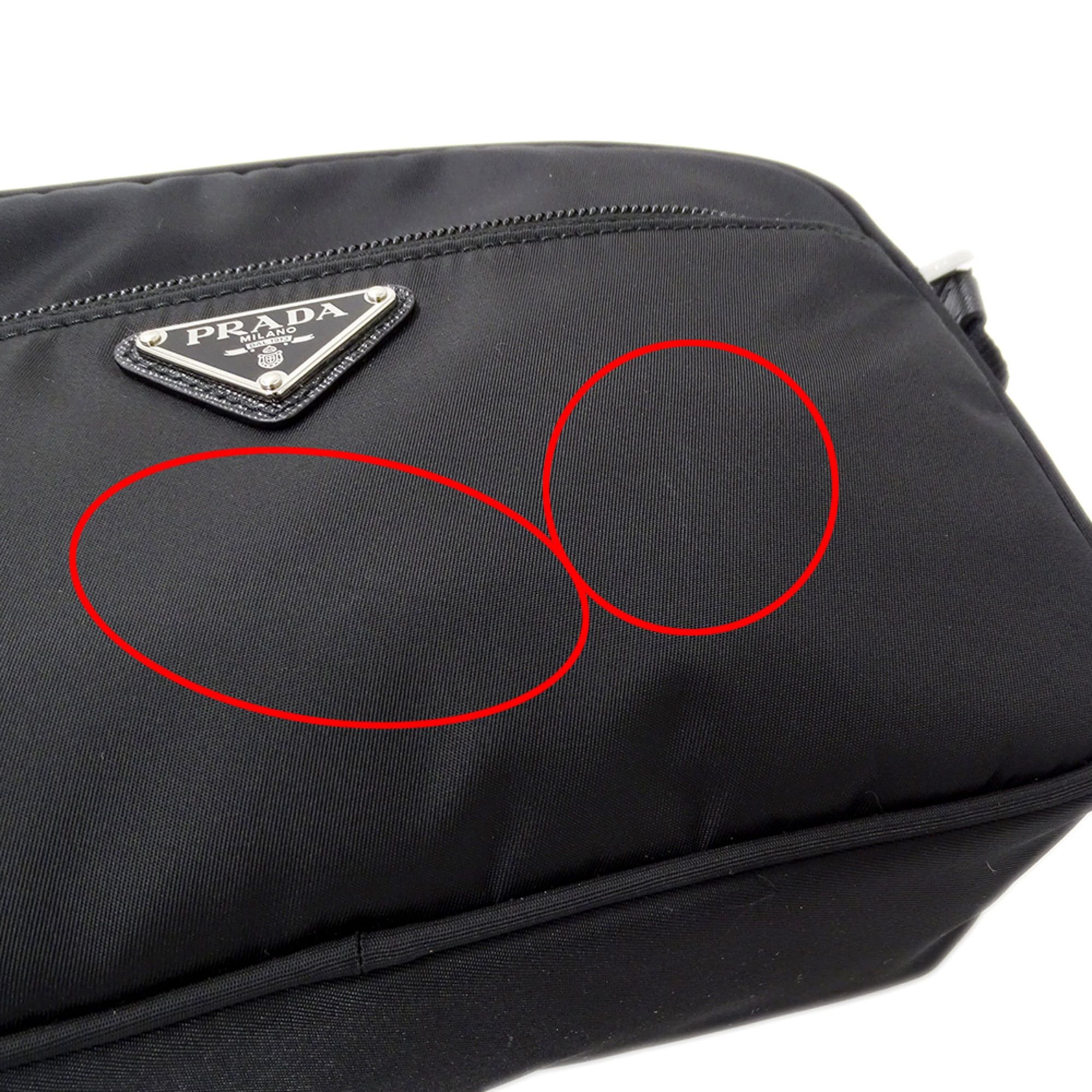Prada Prada handbag for women and men, brand name shoulder bag, nylon, black, 1BC167, with pouch, logo, crossbody. Size ONE SIZE - 7 Thumbnail