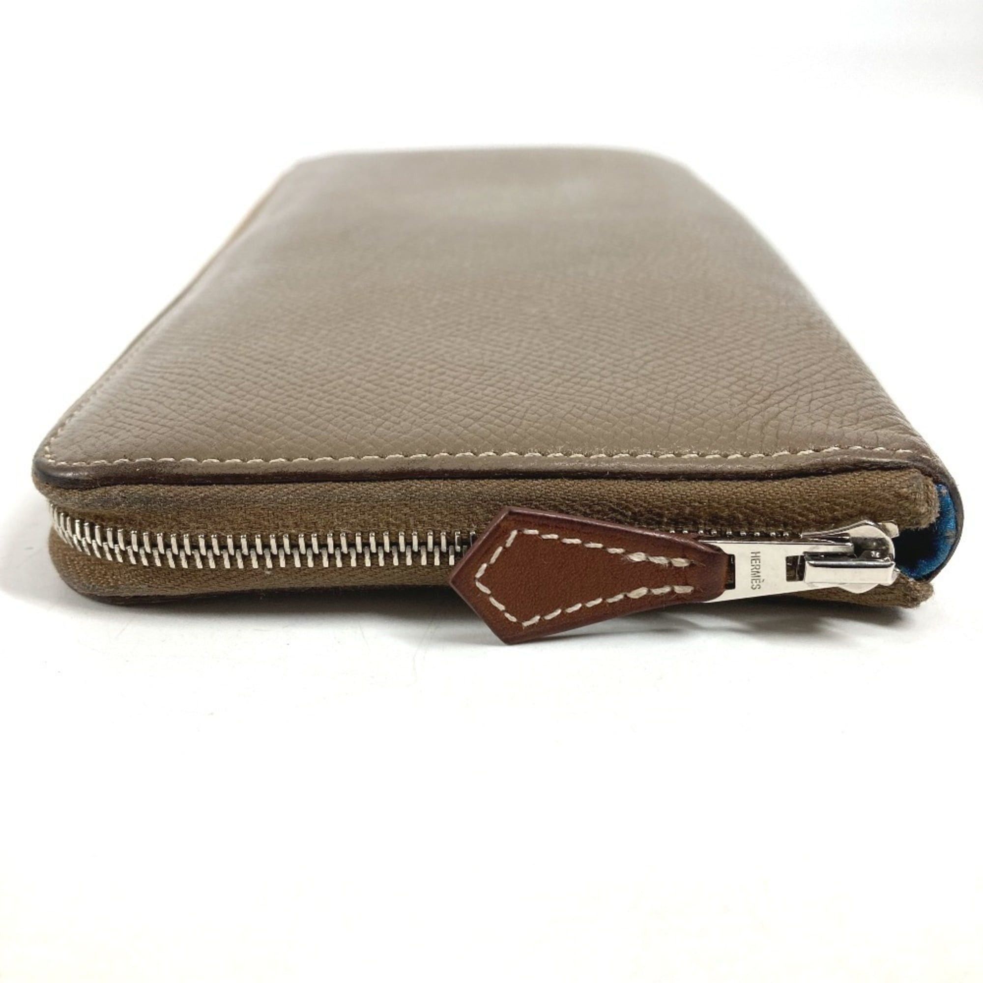 Hermes HERMES Azap Long Silk In Wallet, Round Zipper, Epsom Leather, Men's and Women's, Etoupe Gray Size ONE SIZE - 3 Thumbnail