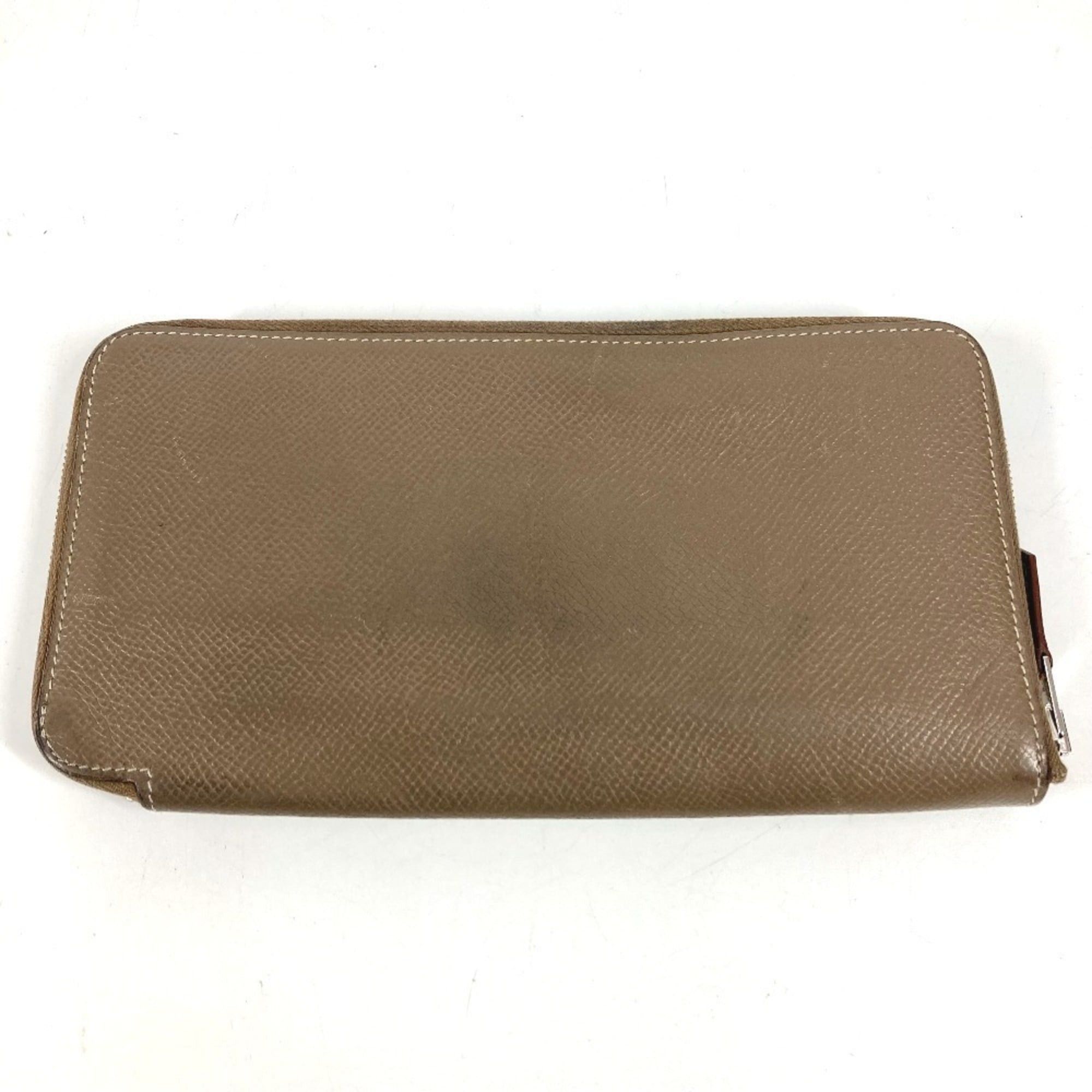 Hermes HERMES Azap Long Silk In Wallet, Round Zipper, Epsom Leather, Men's and Women's, Etoupe Gray Size ONE SIZE - 2 Thumbnail