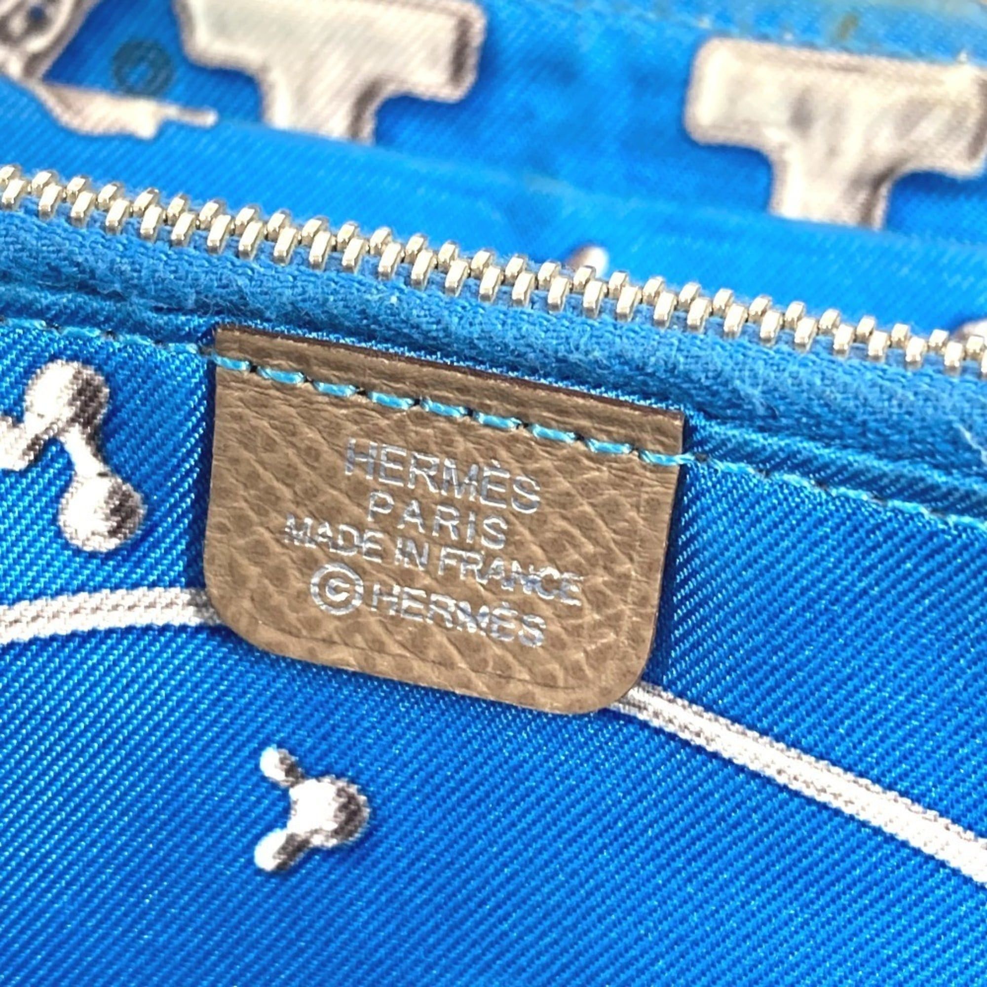 Hermes HERMES Azap Long Silk In Wallet, Round Zipper, Epsom Leather, Men's and Women's, Etoupe Gray Size ONE SIZE - 17 Thumbnail