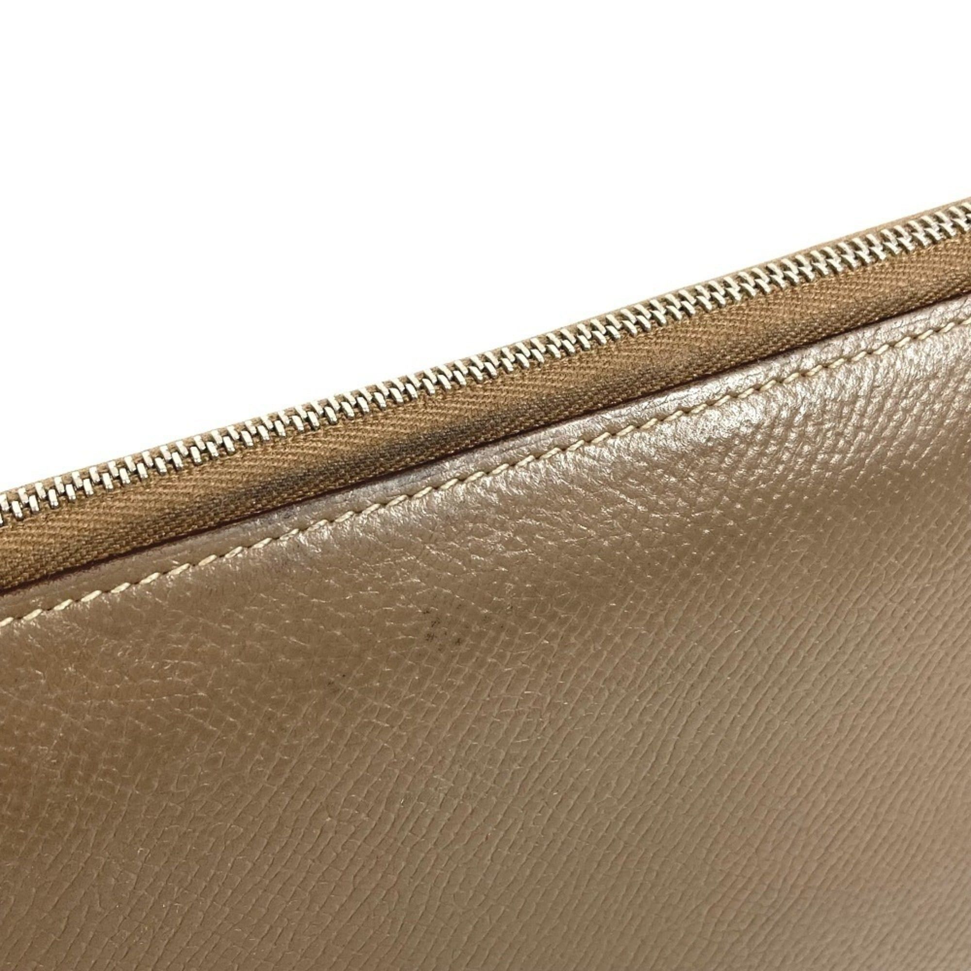 Hermes HERMES Azap Long Silk In Wallet, Round Zipper, Epsom Leather, Men's and Women's, Etoupe Gray Size ONE SIZE - 8 Thumbnail