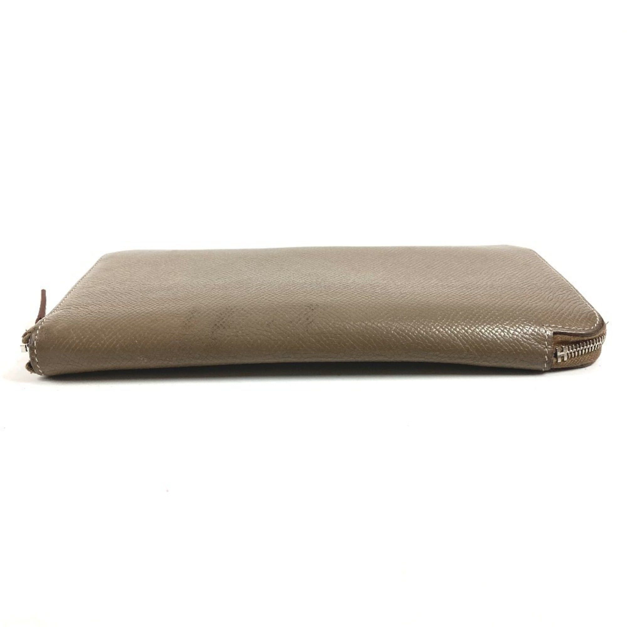 Hermes HERMES Azap Long Silk In Wallet, Round Zipper, Epsom Leather, Men's and Women's, Etoupe Gray Size ONE SIZE - 5 Thumbnail