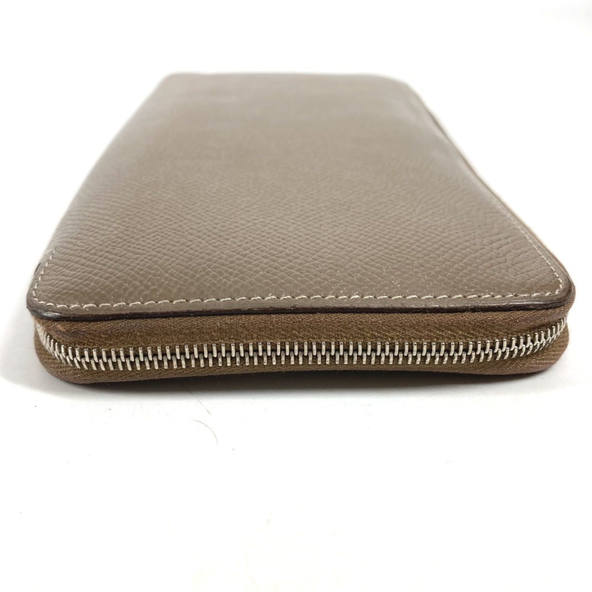 Hermes HERMES Azap Long Silk In Wallet, Round Zipper, Epsom Leather, Men's and Women's, Etoupe Gray Size ONE SIZE - 4 Thumbnail