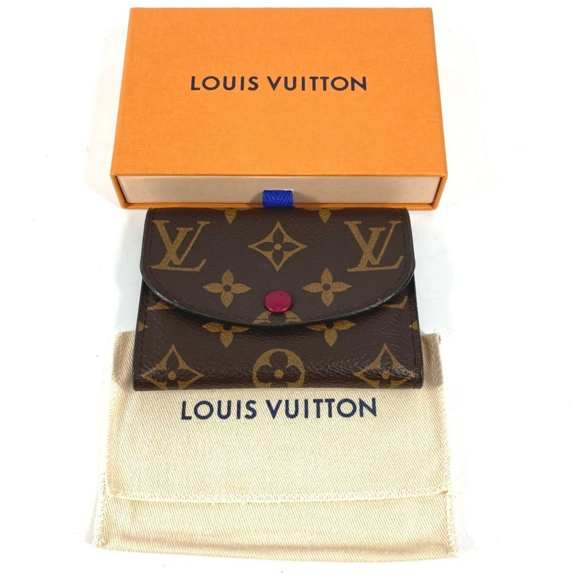 Louis Vuitton LOUIS VUITTON M41939 Monogram Portemonnaie Rosalie Compact Wallet, Flap, Bi-fold Canvas, Men's/Women's, Fuchsia Brown Size ONE SIZE - 17 Thumbnail