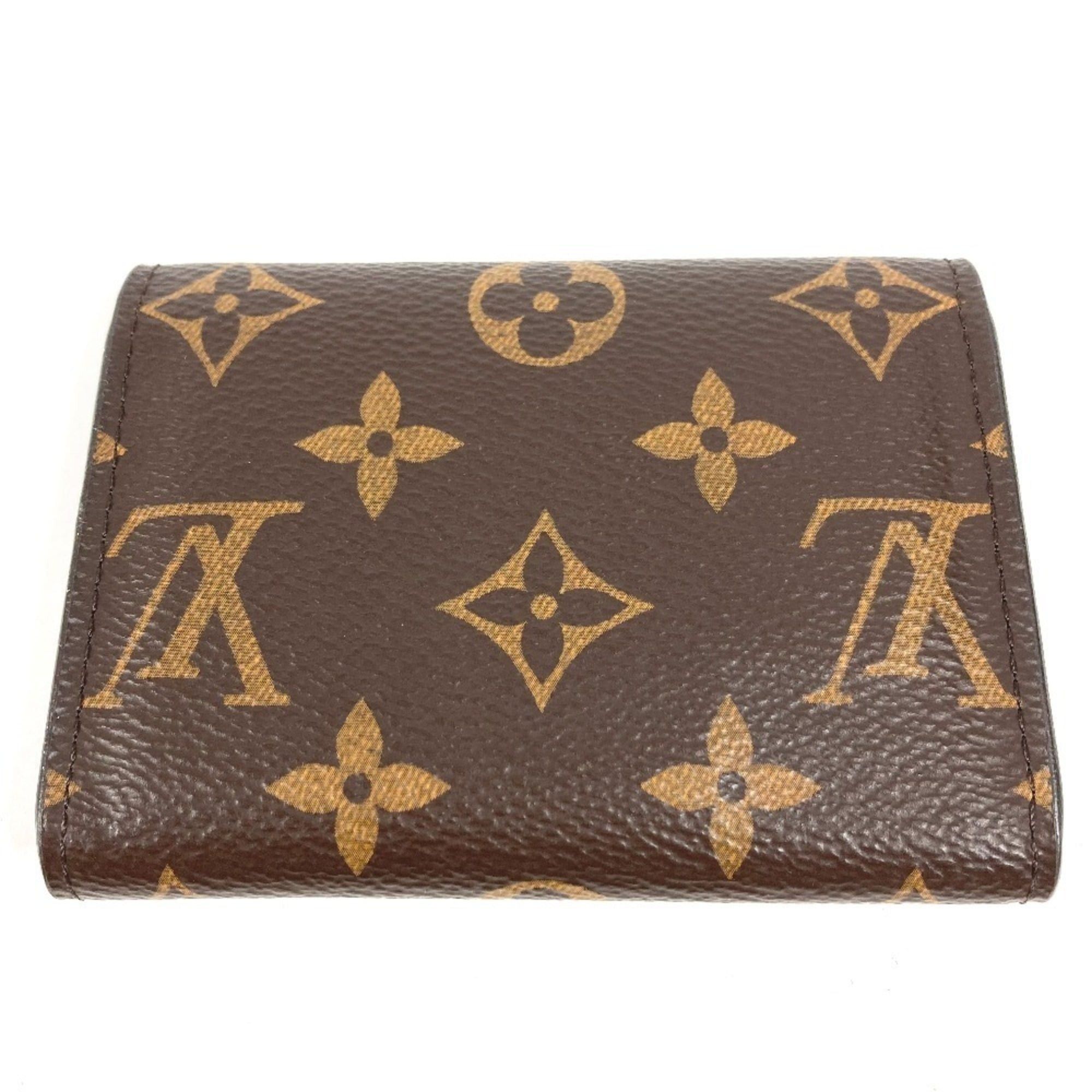 Louis Vuitton LOUIS VUITTON M41939 Monogram Portemonnaie Rosalie Compact Wallet, Flap, Bi-fold Canvas, Men's/Women's, Fuchsia Brown Size ONE SIZE - 2 Thumbnail