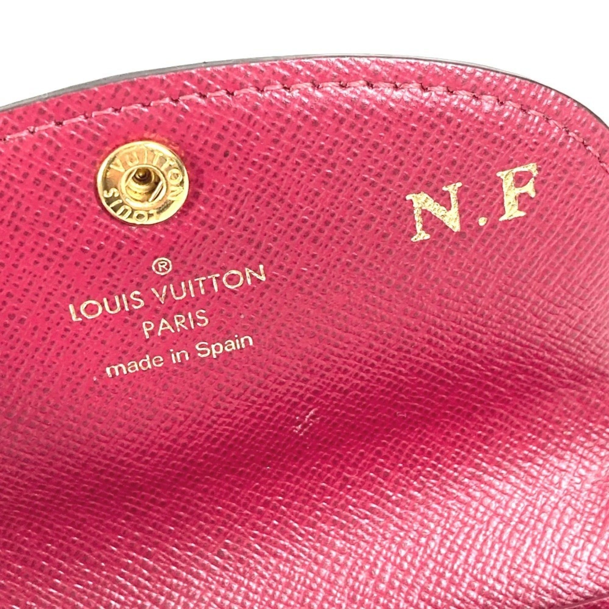 Louis Vuitton LOUIS VUITTON M41939 Monogram Portemonnaie Rosalie Compact Wallet, Flap, Bi-fold Canvas, Men's/Women's, Fuchsia Brown Size ONE SIZE - 16 Thumbnail