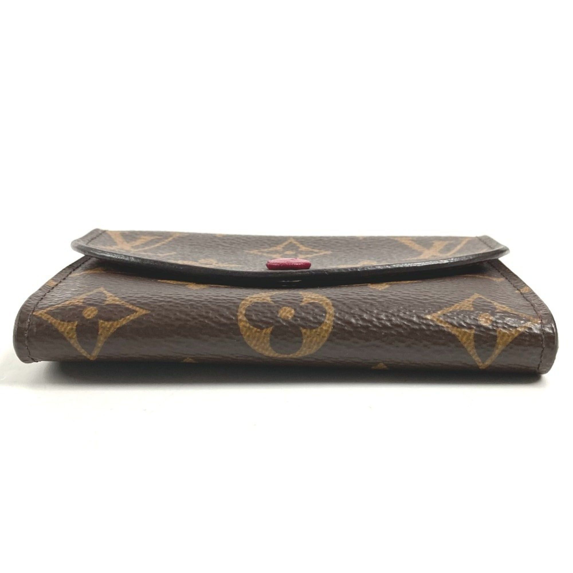Louis Vuitton LOUIS VUITTON M41939 Monogram Portemonnaie Rosalie Compact Wallet, Flap, Bi-fold Canvas, Men's/Women's, Fuchsia Brown Size ONE SIZE - 5 Thumbnail