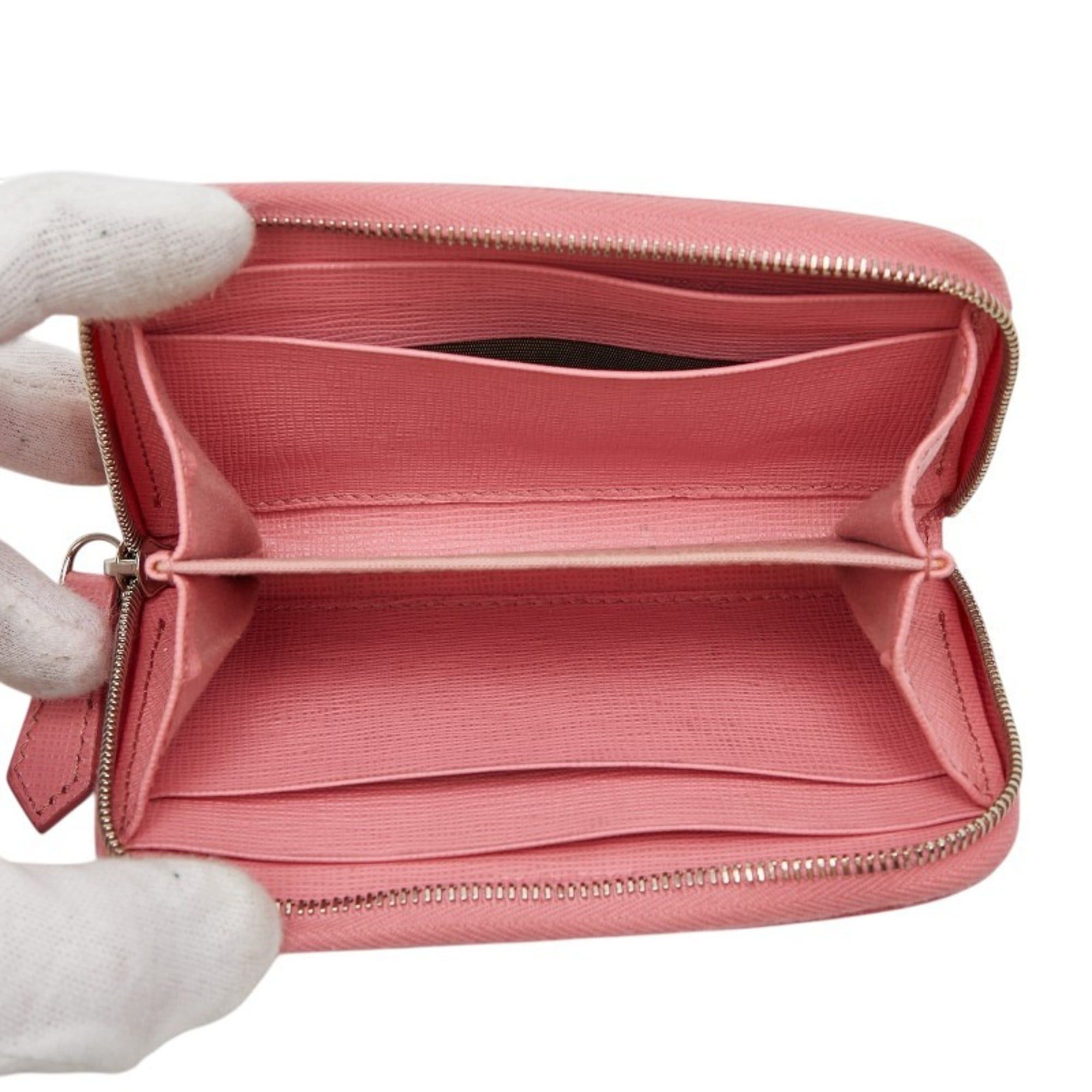 Fendi Fendi Monster Wallet/Coin Purse, 8M0313, Pink/Black Leather, Women's FENDI Size ONE SIZE - 6 Thumbnail