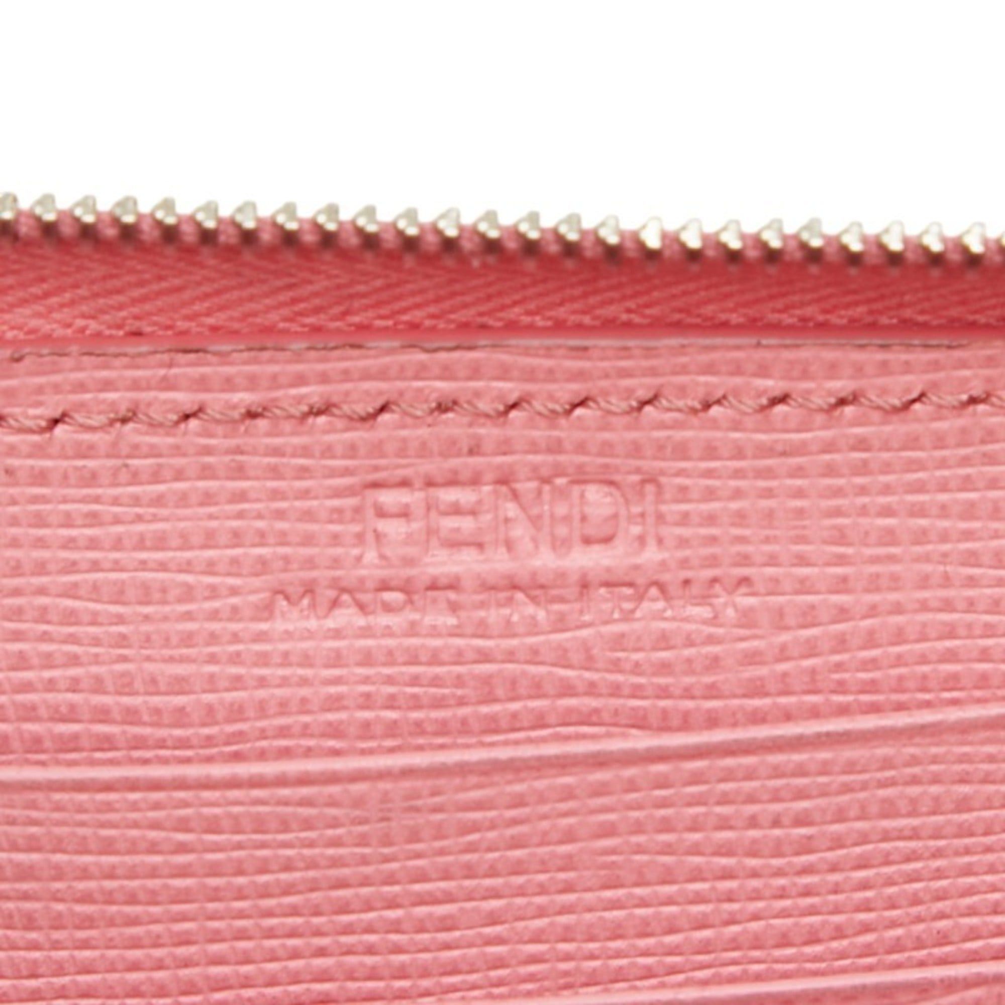 Fendi Fendi Monster Wallet/Coin Purse, 8M0313, Pink/Black Leather, Women's FENDI Size ONE SIZE - 7 Thumbnail