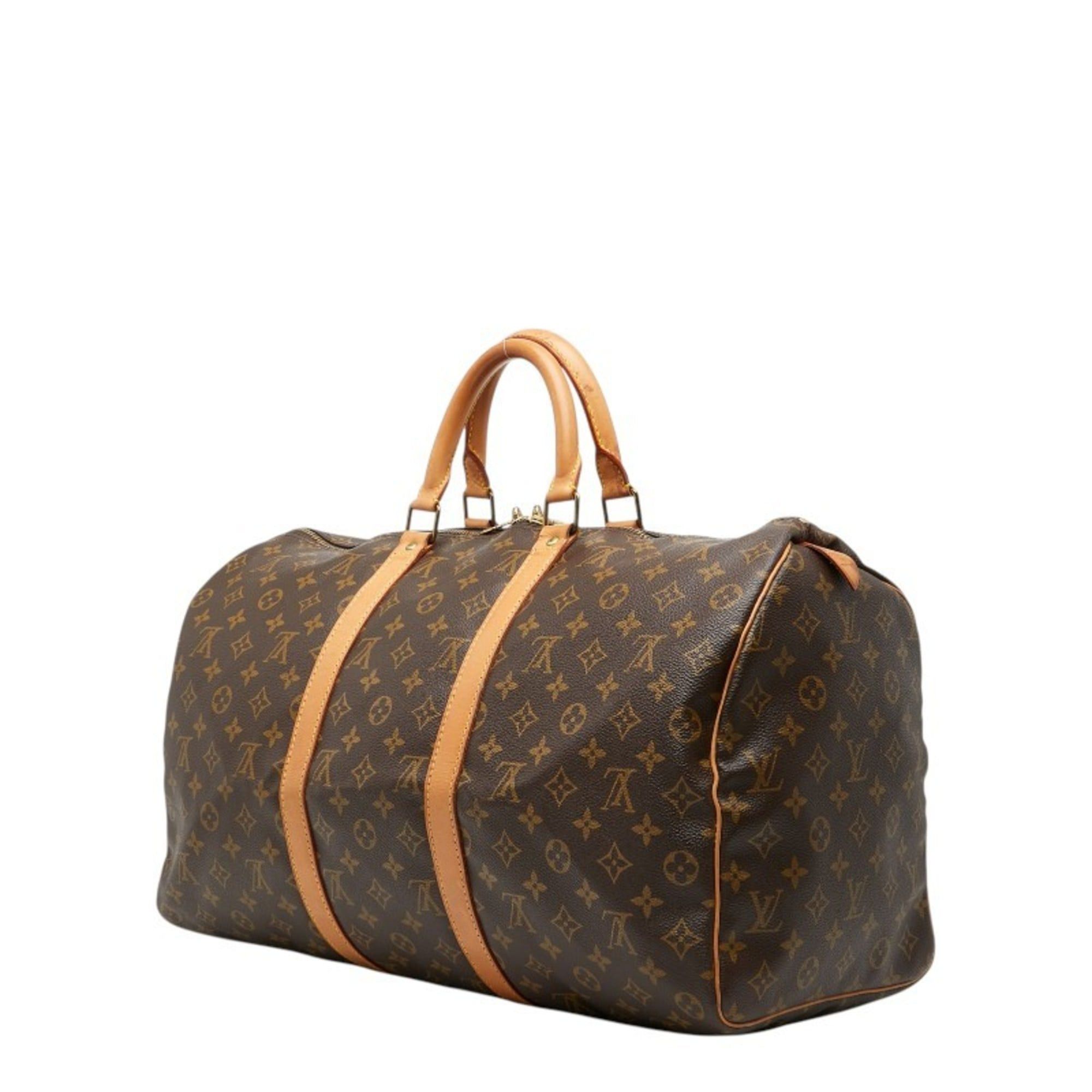Louis Vuitton Louis Vuitton Monogram Keepall 45 Boston Bag Handbag M41428 Brown Leather Women's LOUIS VUITTON Size ONE SIZE - 2 Thumbnail